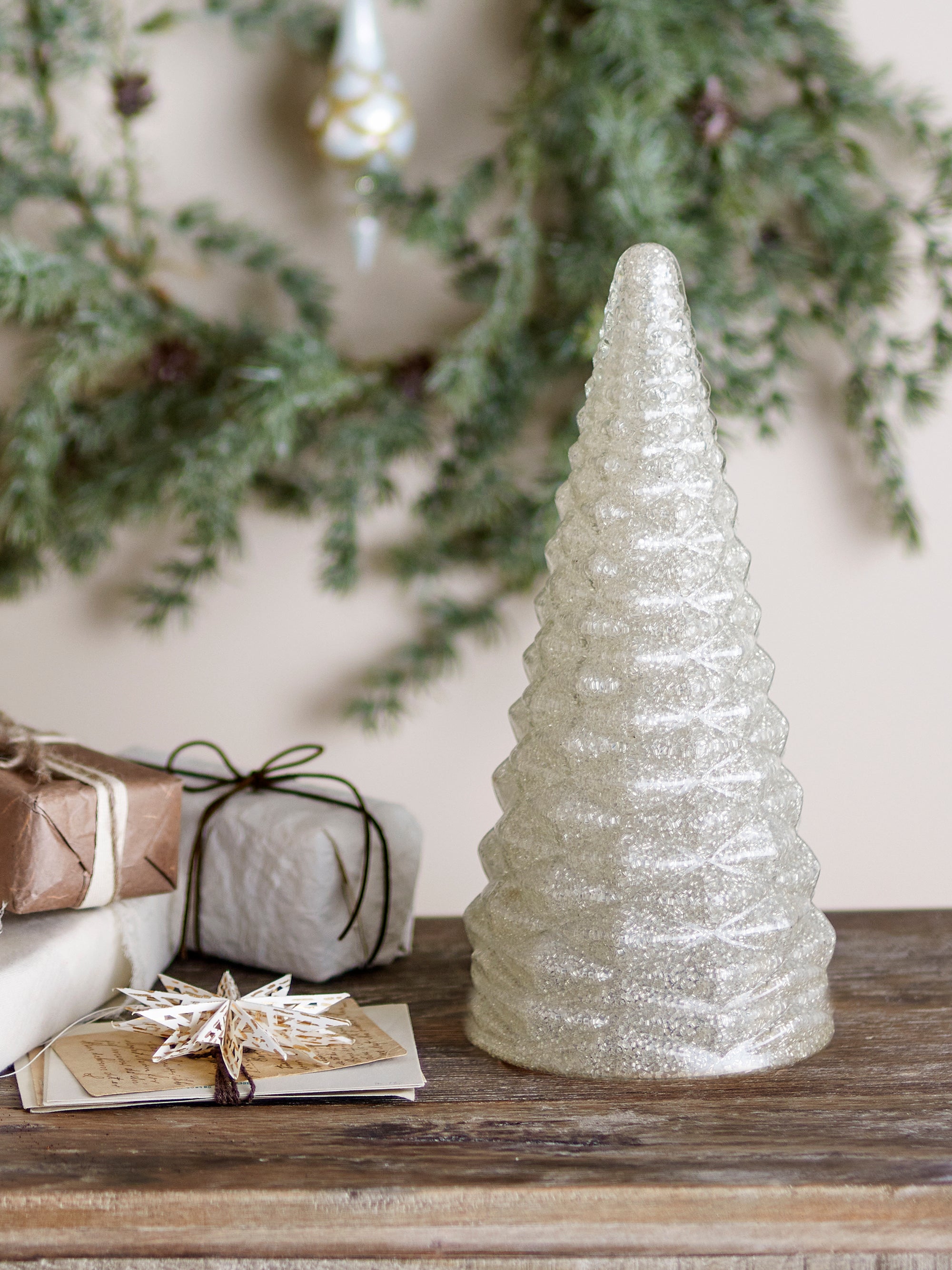 Bloomingville Emilius Deco Träd, Vit, Återvunnet Glas