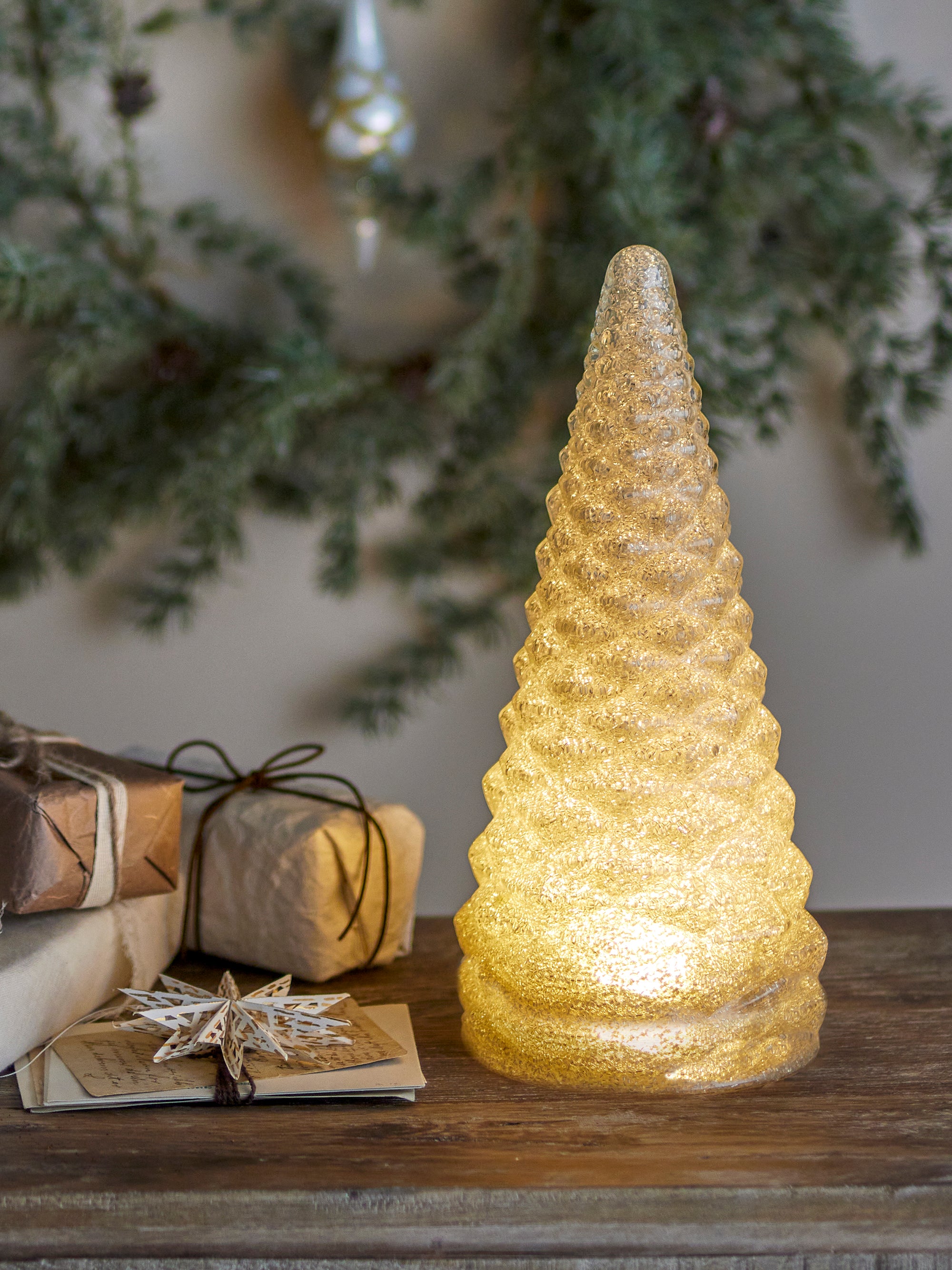 Bloomingville Emilius Deco Träd, Vit, Återvunnet Glas