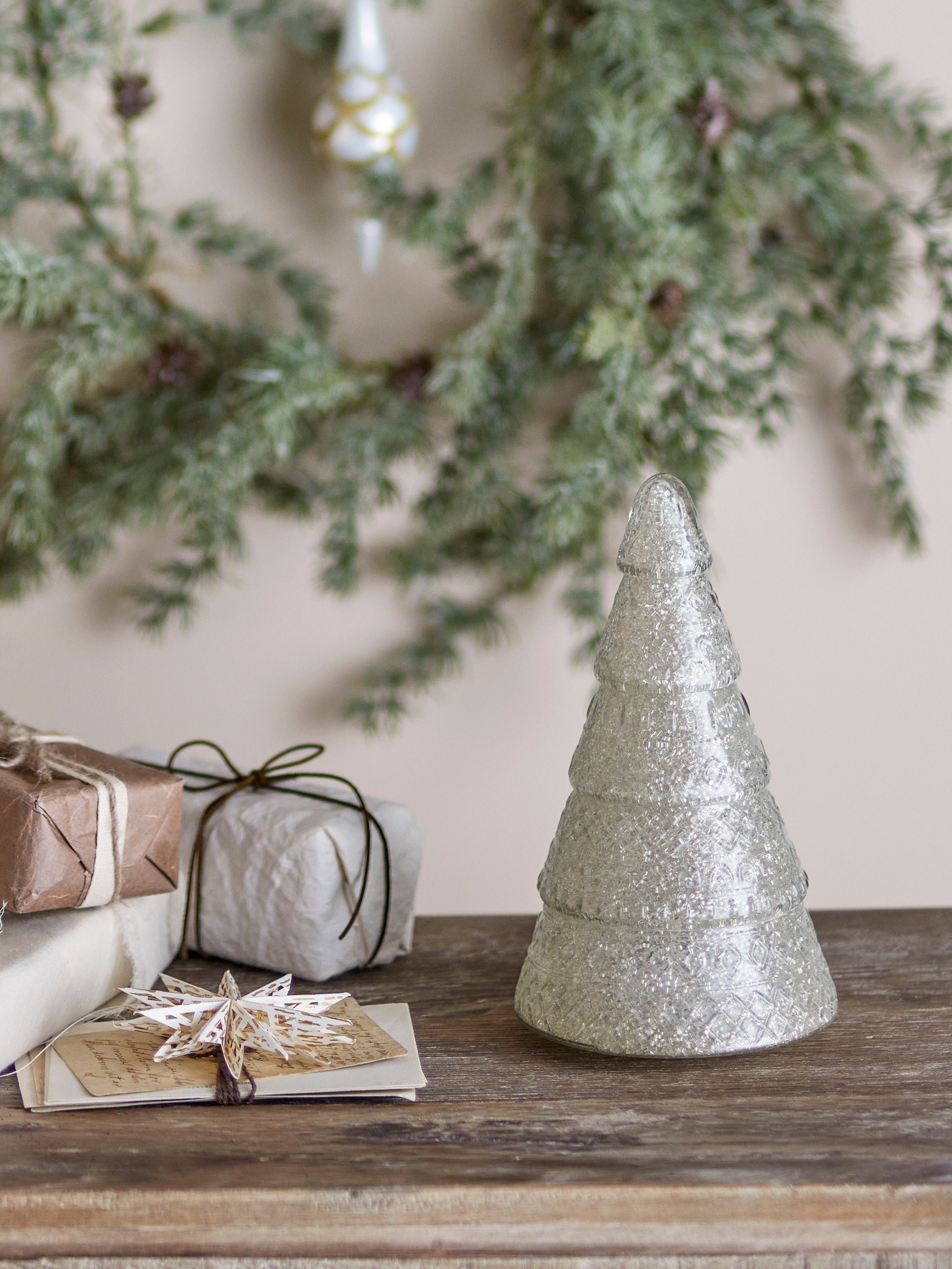 Bloomingville Emilius Deco Träd, Vit, Återvunnet Glas