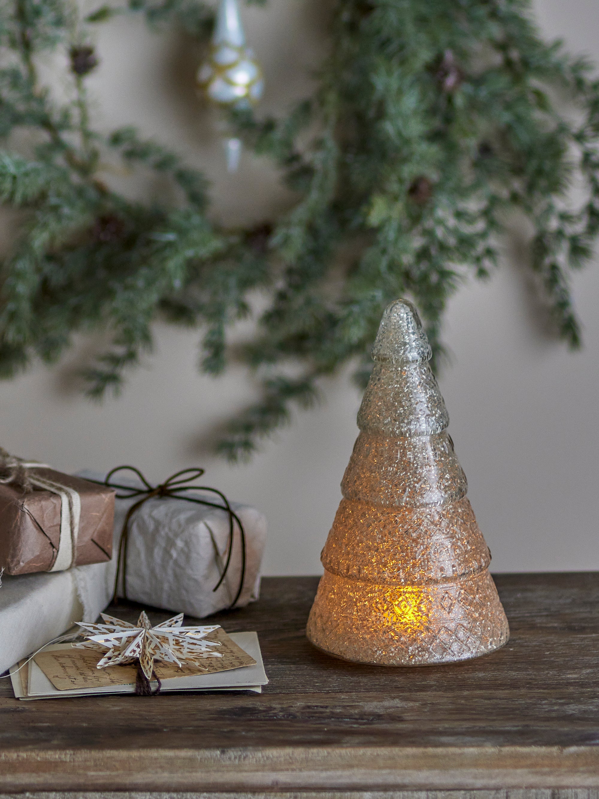 Bloomingville Emilius Deco Träd, Vit, Återvunnet Glas