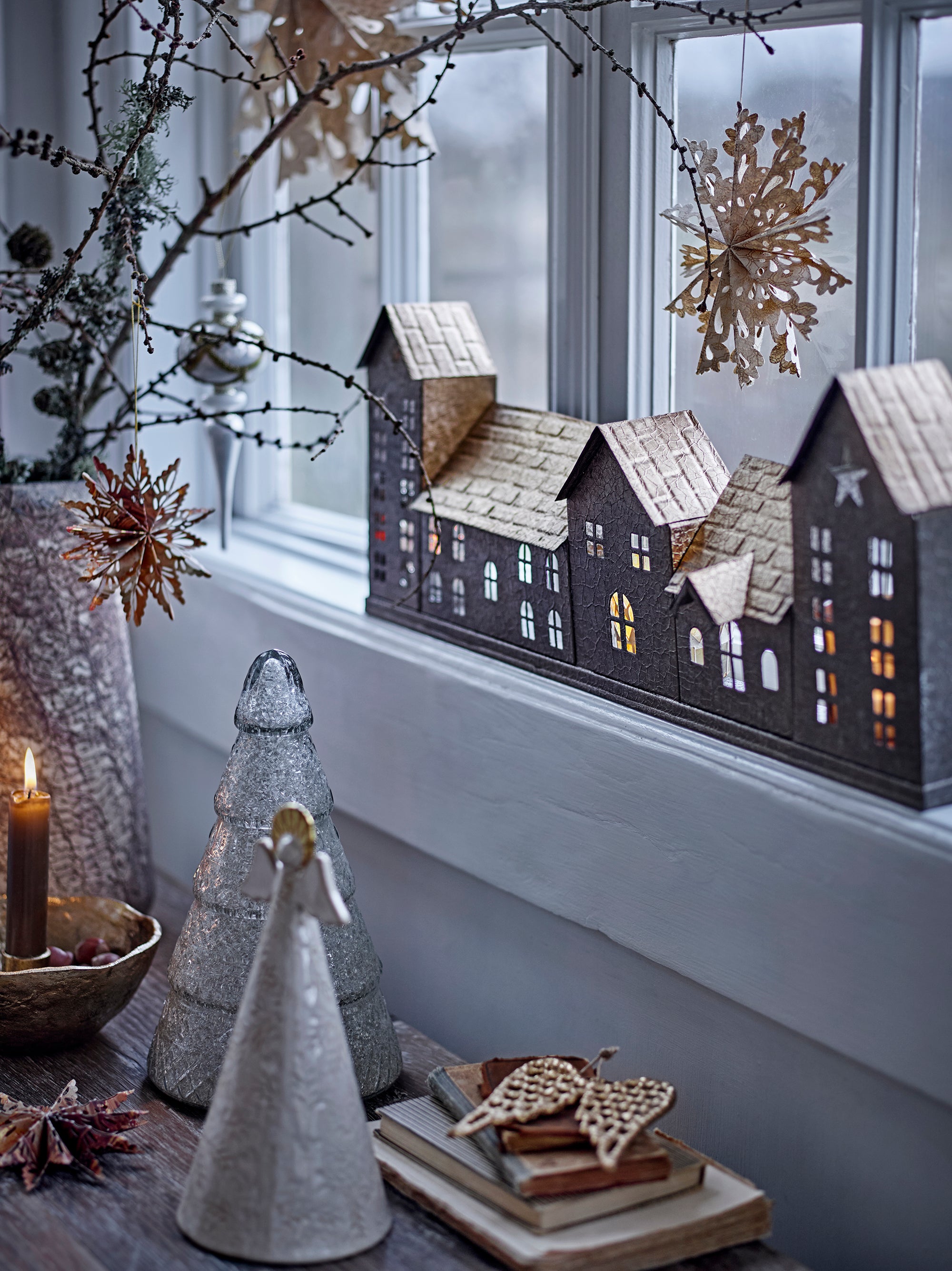 Bloomingville Emilius Deco Träd, Vit, Återvunnet Glas