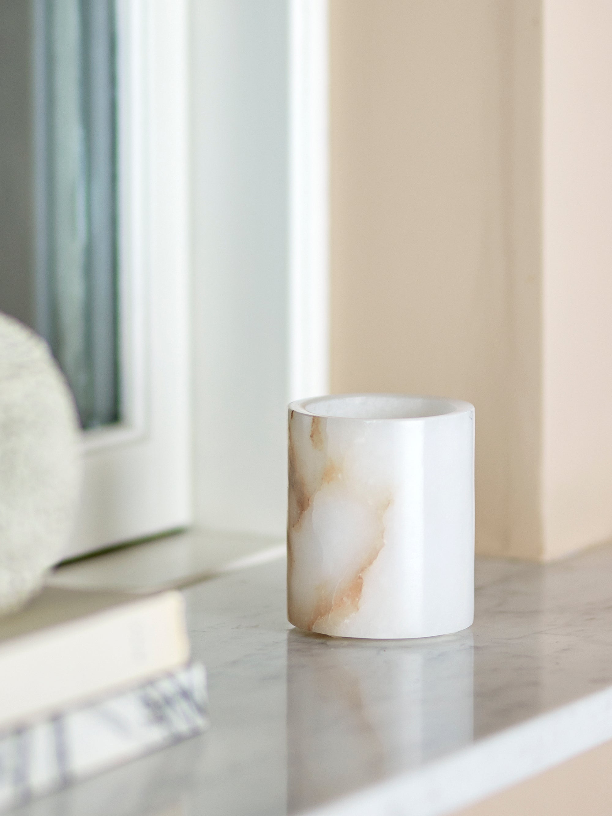 Bloomingville Annebel Votiv, Vit, Alabaster