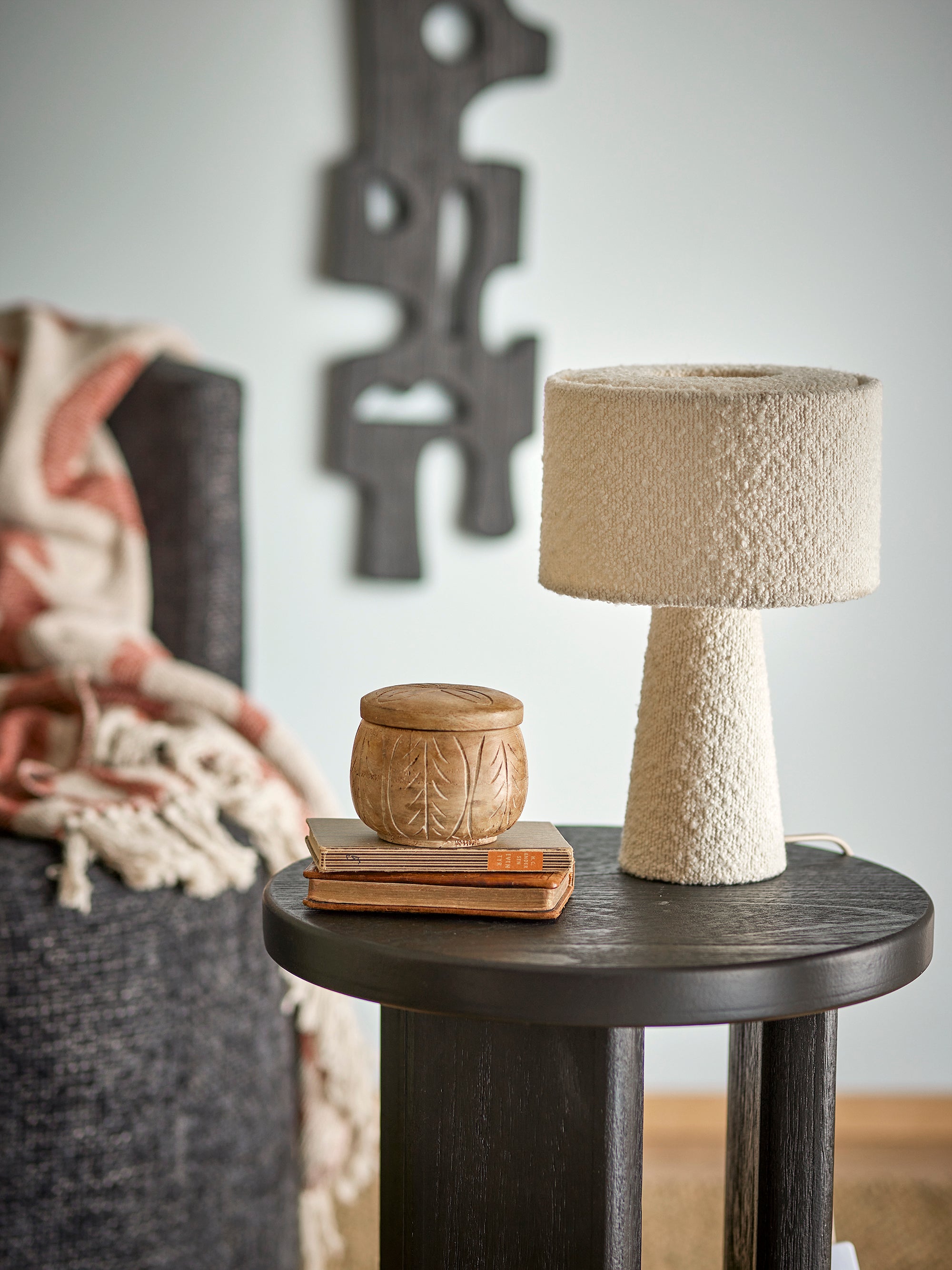 Bloomingville Emmie Bordslampa, Vit, Polyester