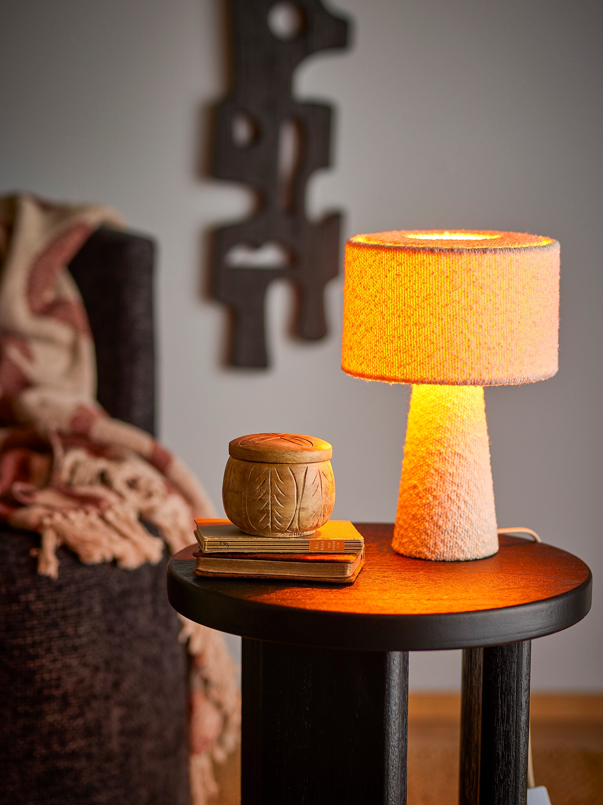 Bloomingville Emmie Bordslampa, Vit, Polyester