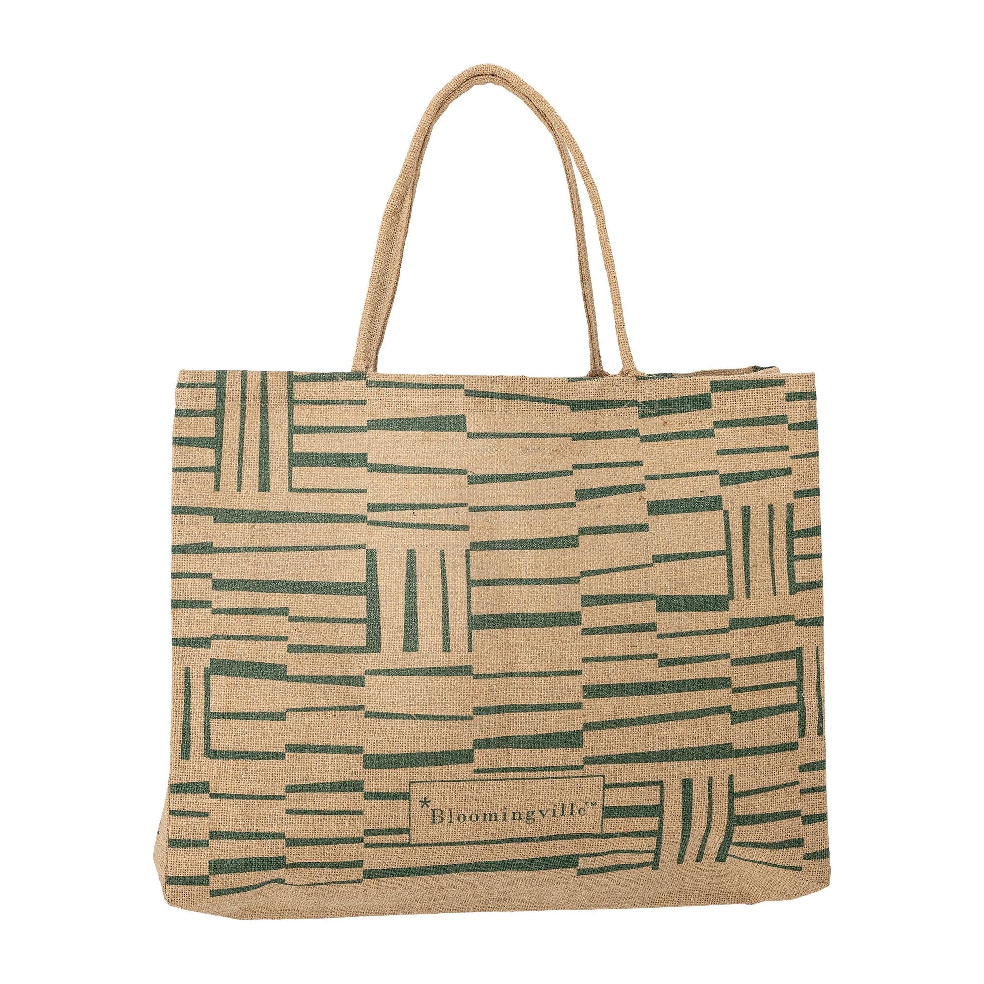 Bloomingville Bergamo Shoppingväska, Grön, Jute