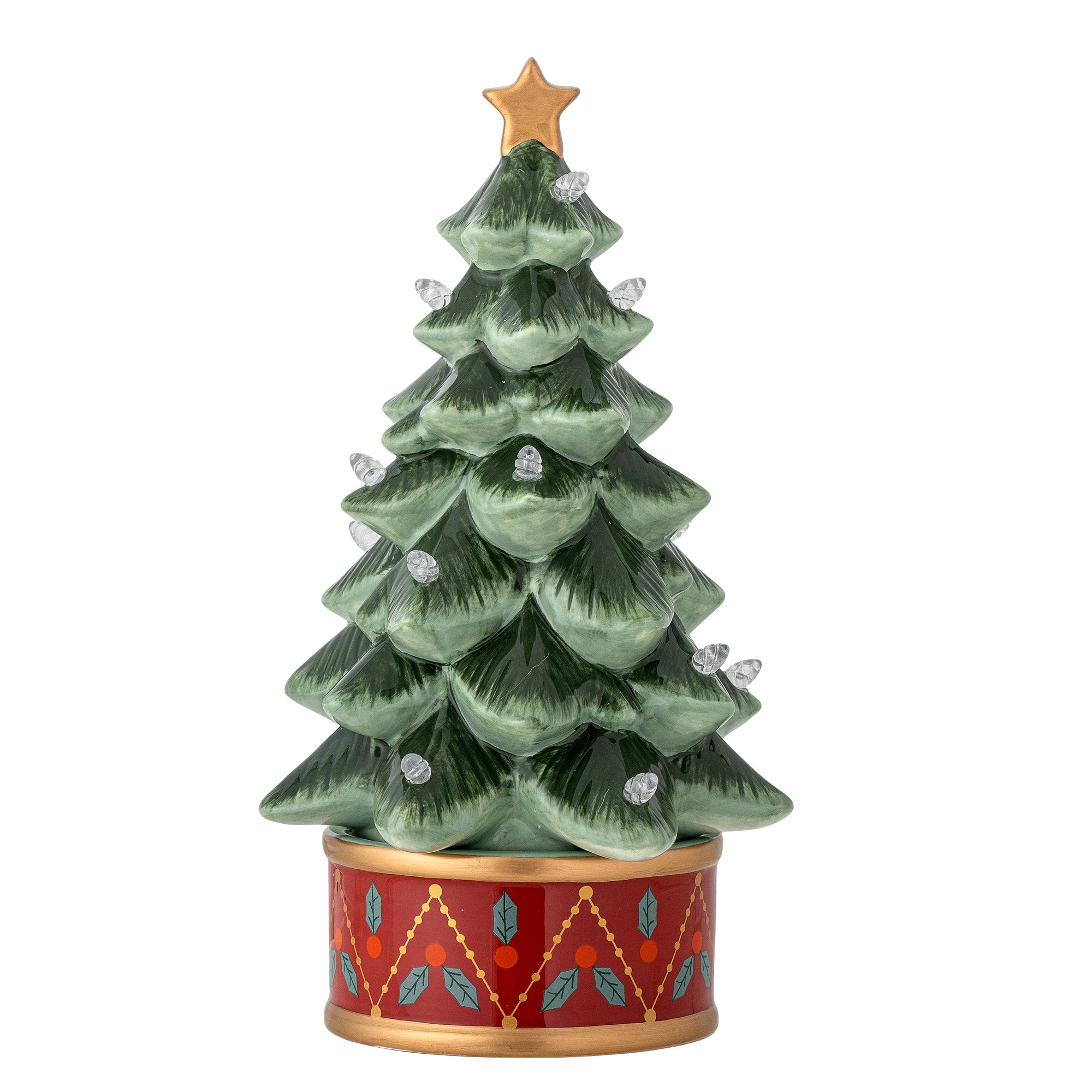 Bloomingville Fannie Deco med Ljus, Grön, Keramik