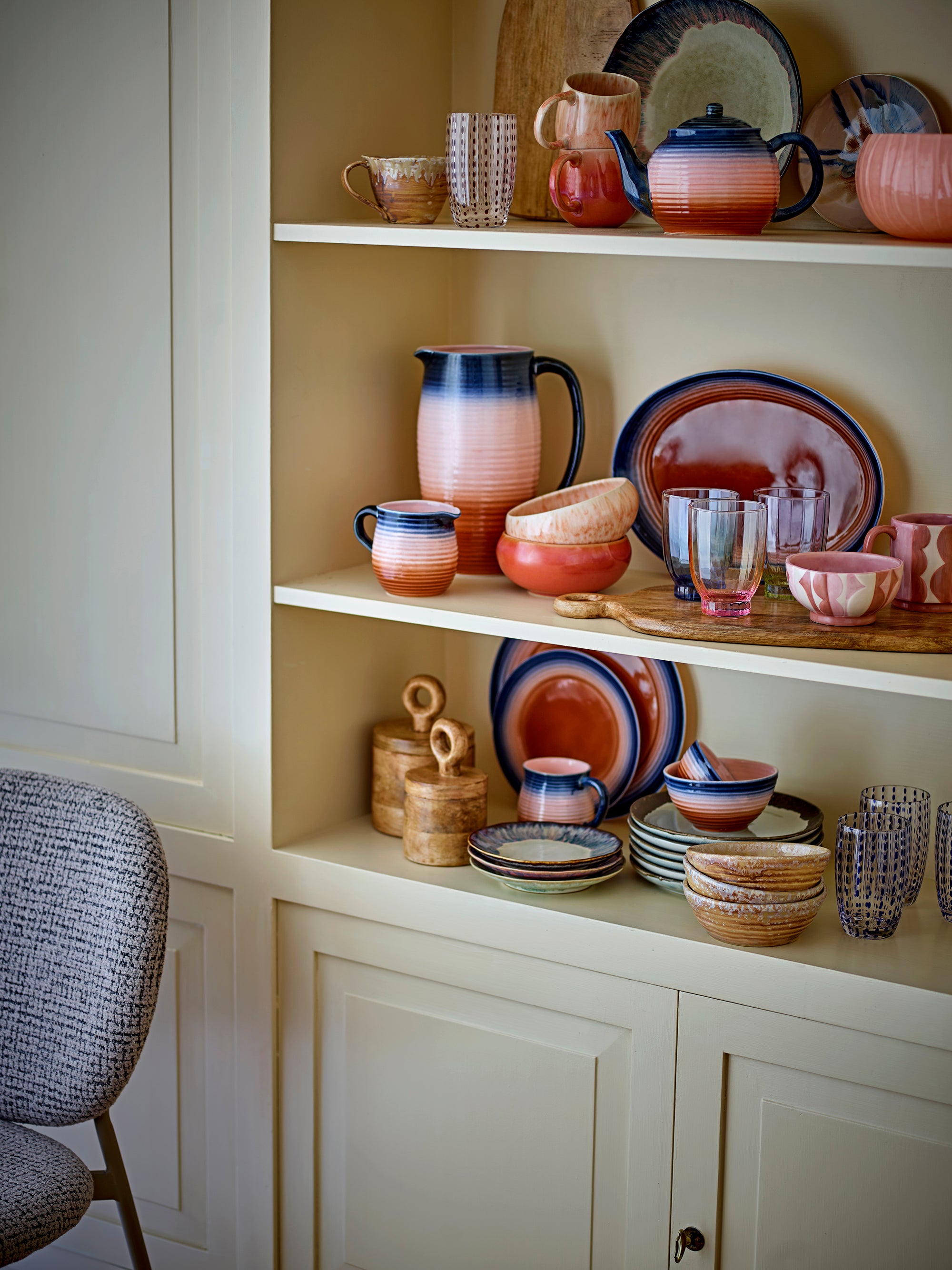 Bloomingville Brinley Dricksglas, Blå, Glas