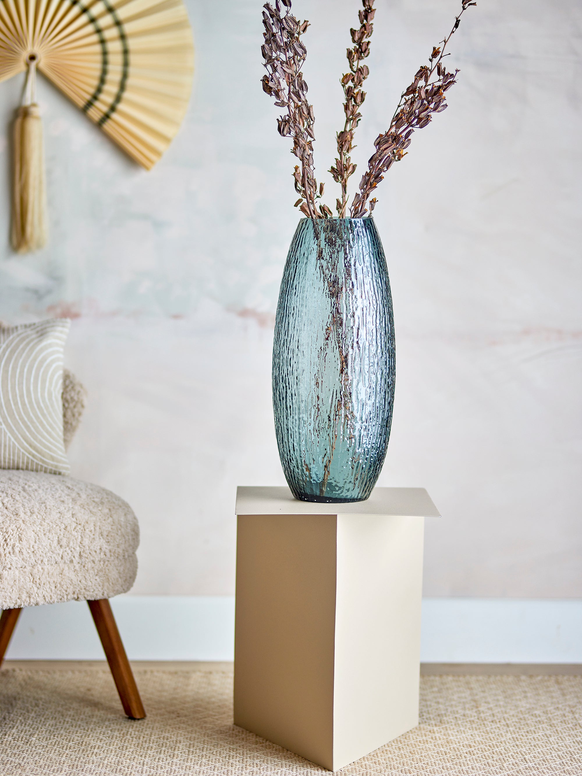 Bloomingville Brock Vas, Grå, Glas