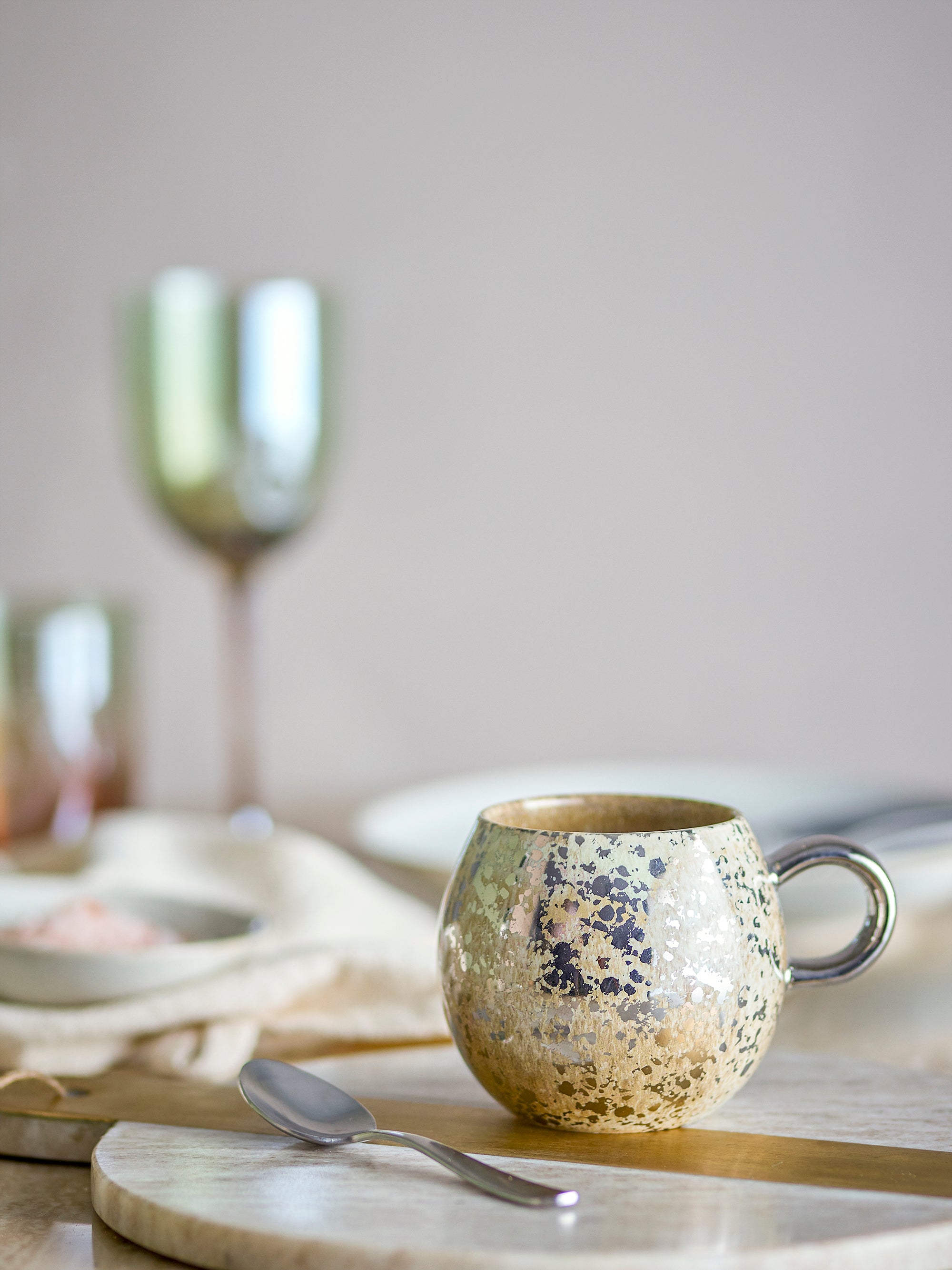 Bloomingville Paula Bägare, Grön, Stengods