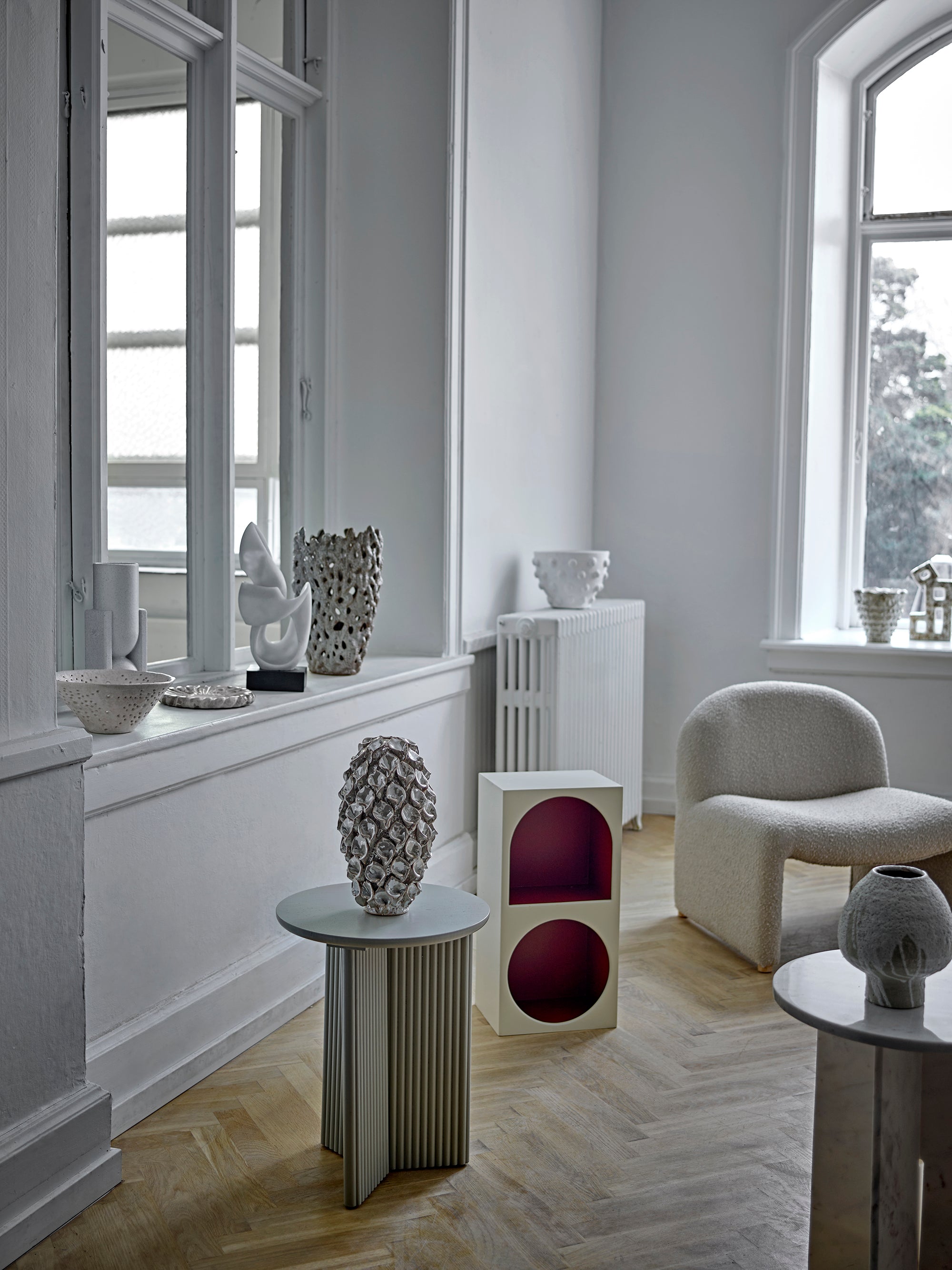 Bloomingville Glenda Deco, Vit, Stengods