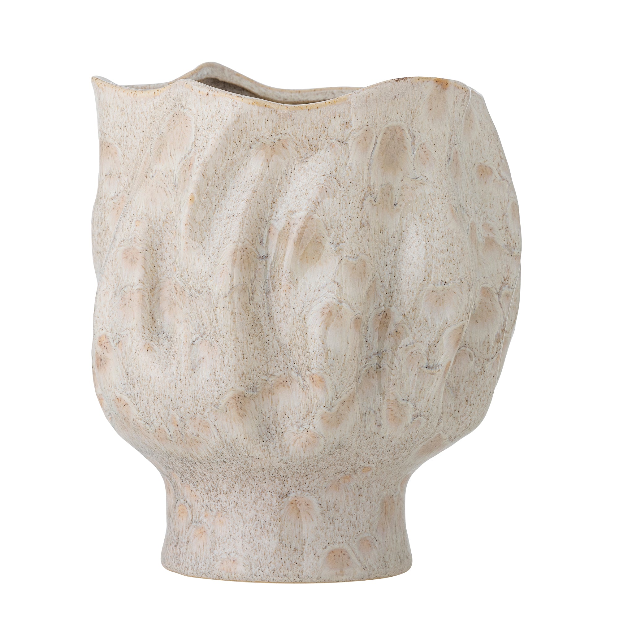 Bloomingville Adair Vas, Vit, Stengods