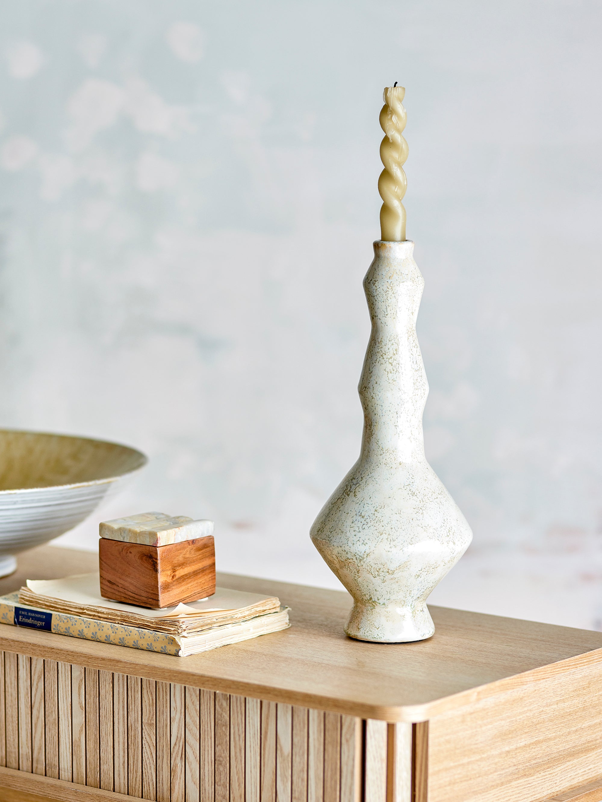 Bloomingville Bancroft Ljusstake, Vit, Terrakotta