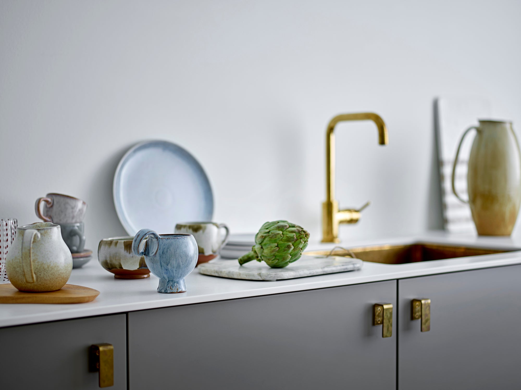 Bloomingville Paula Mjölkkanna, Natur, Stengods