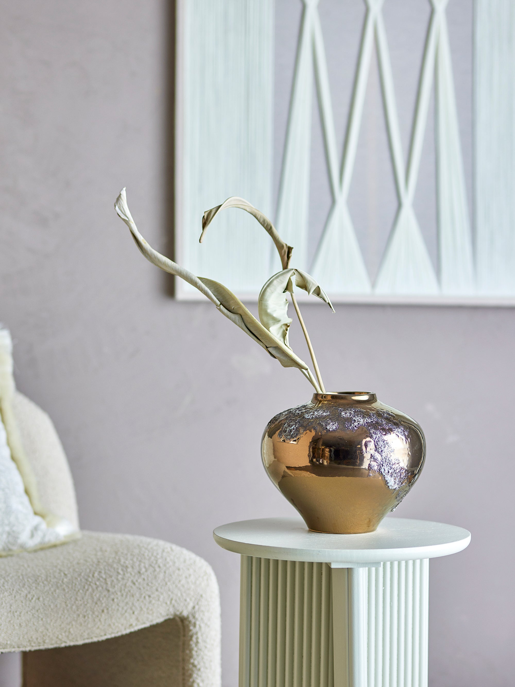 Bloomingville Ellison Vas, Brons, Stengods