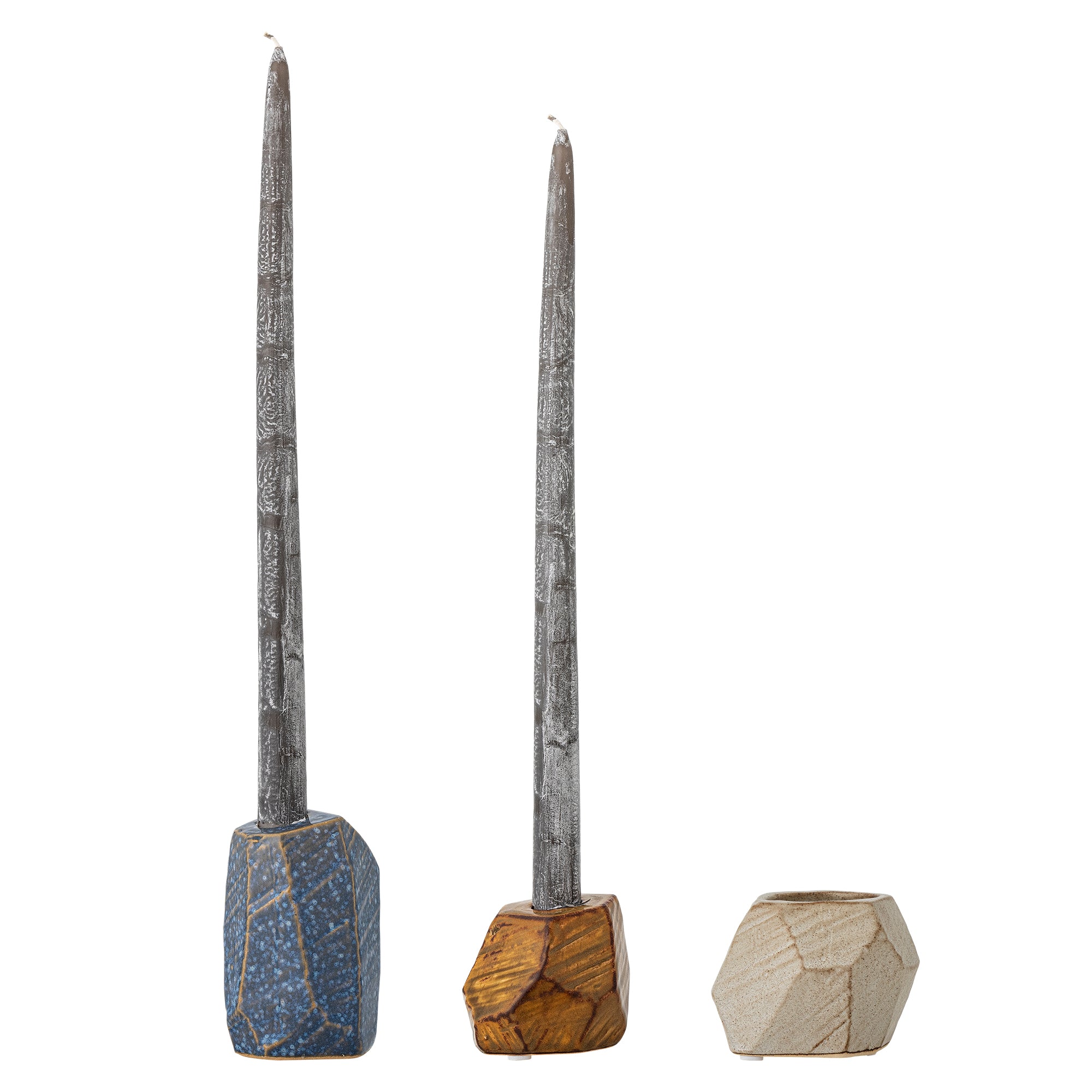 Bloomingville Kimber Värmeljus- och Ljuslykta, Multi, Stengods