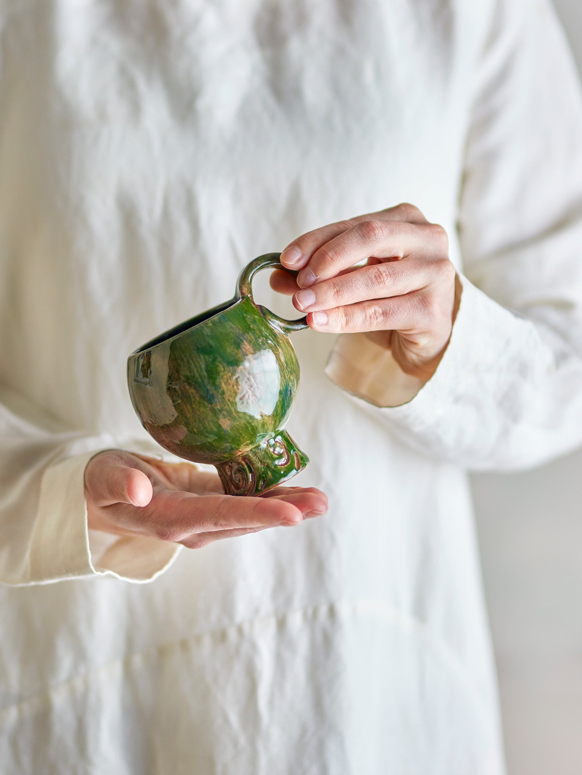 Bloomingville Avonlea Kopp, Grön, Stengods