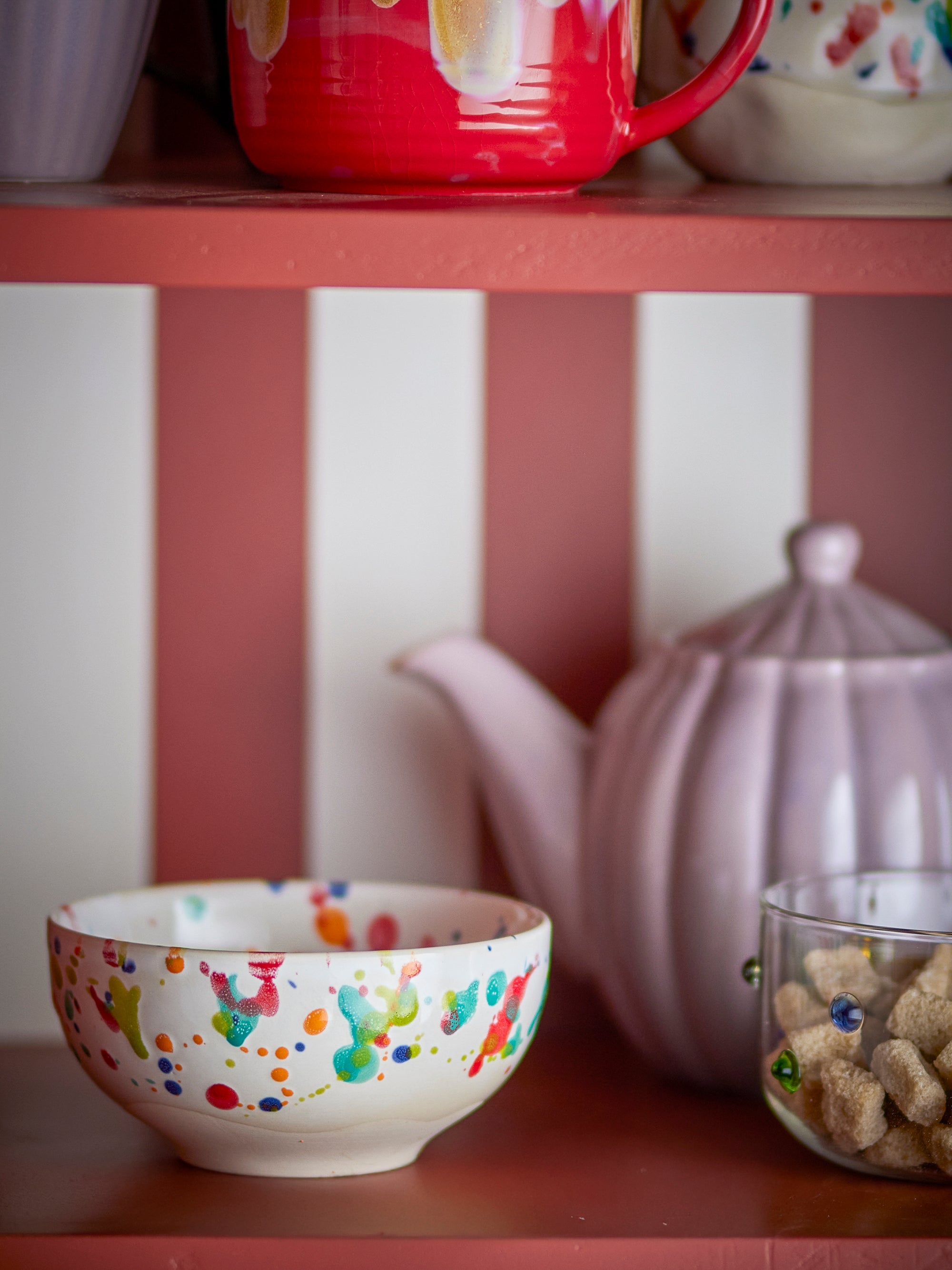 Bloomingville Freckles Skål, Multi, Stengods