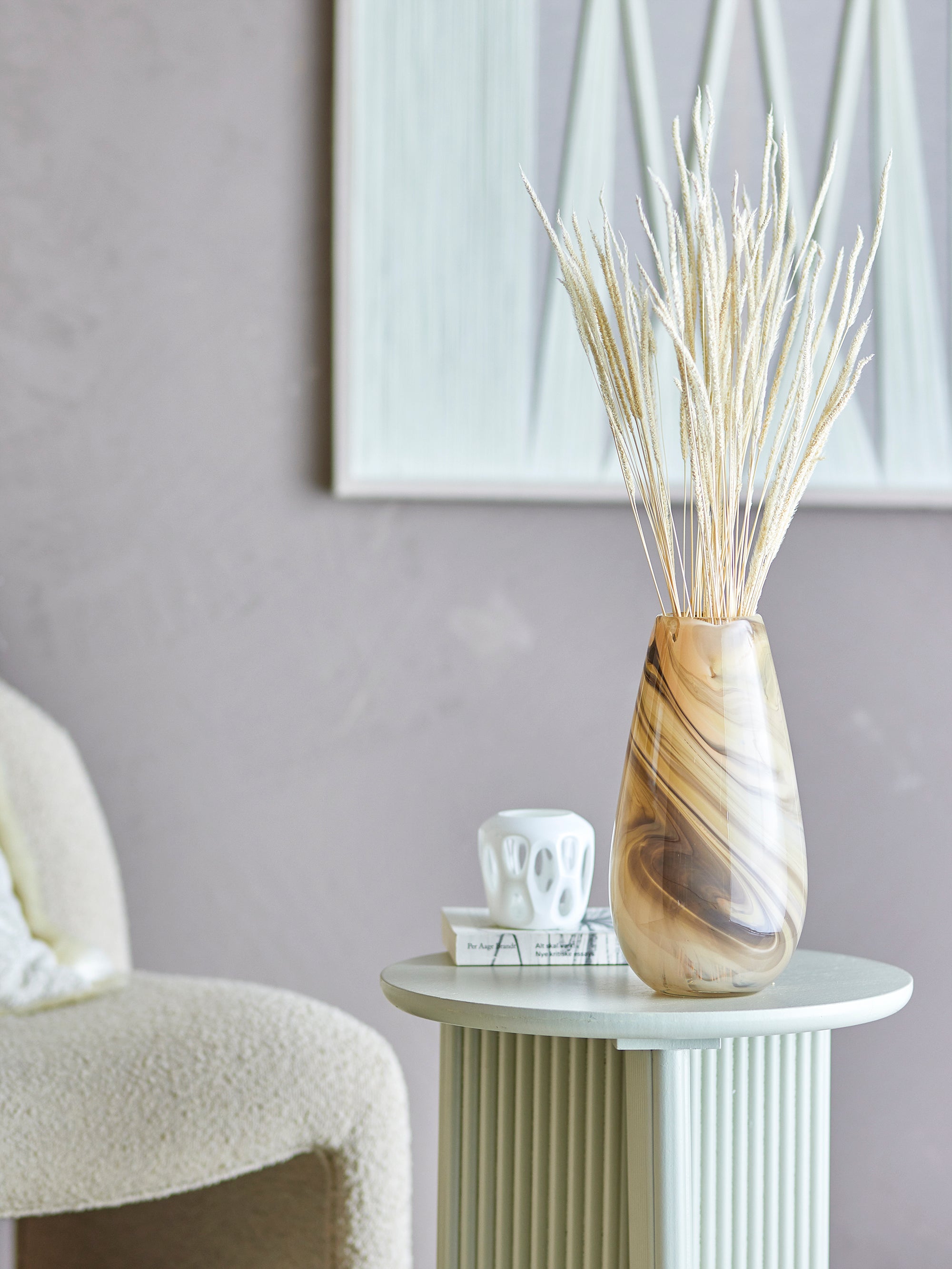 Bloomingville Algar Vas, Brun, Glas