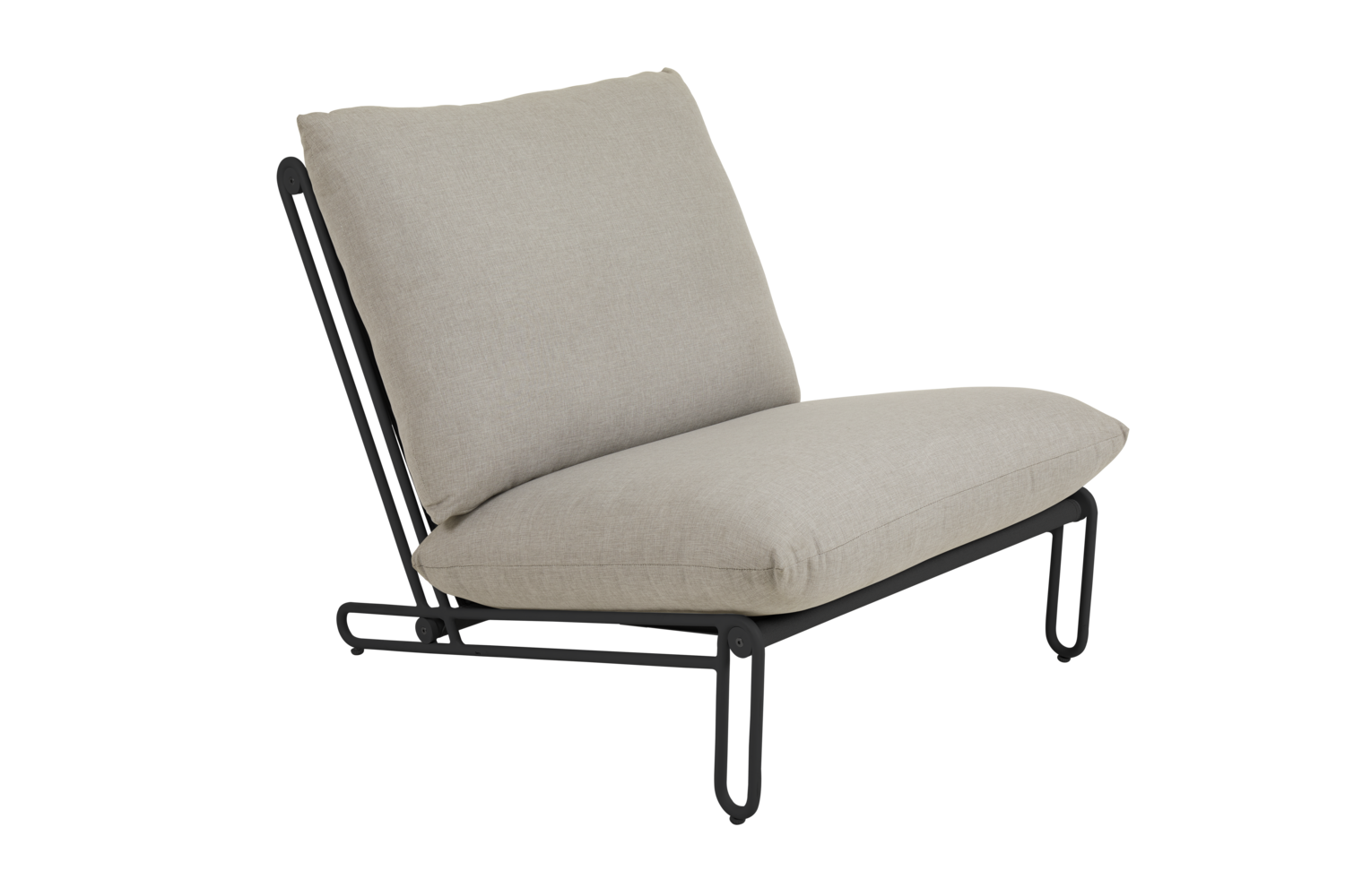Brafab Blixt loungefåtölj Svart/Cley beige