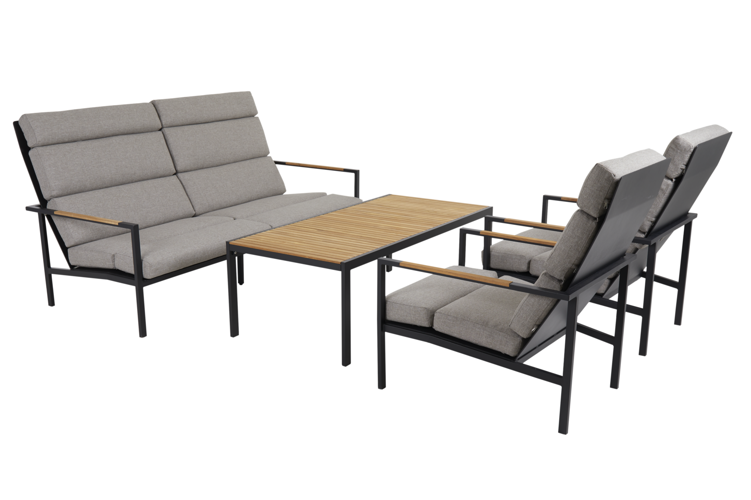 Brafab Indus 3-sitssoffa Svart/beige