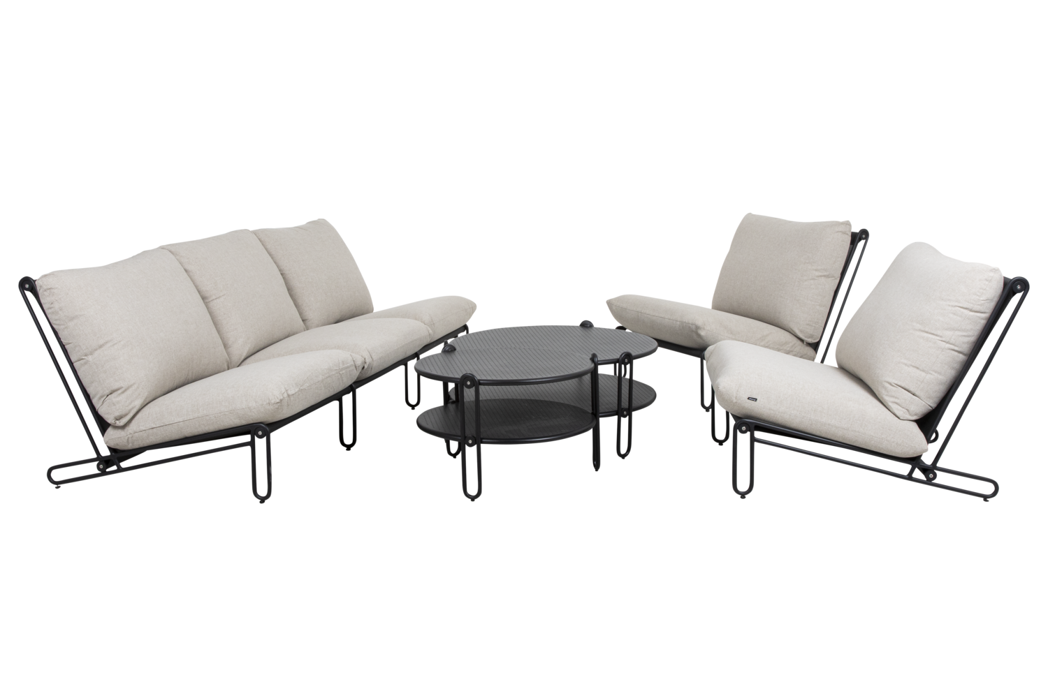 Brafab Blixt loungefåtölj Svart/Cley beige