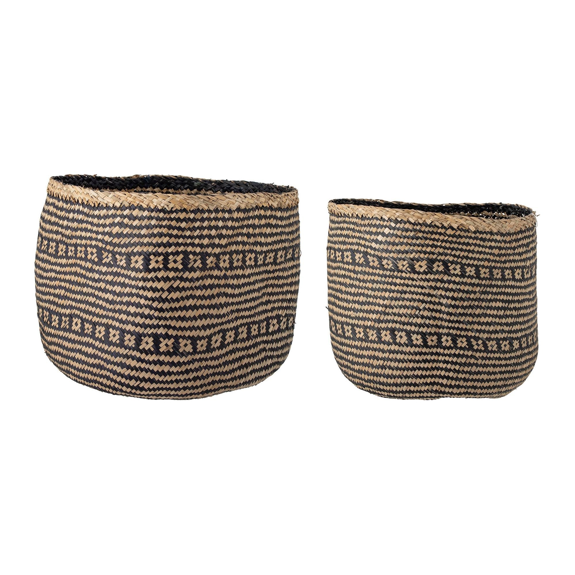 Bloomingville Heddy Korg, Svart, Sjögräs