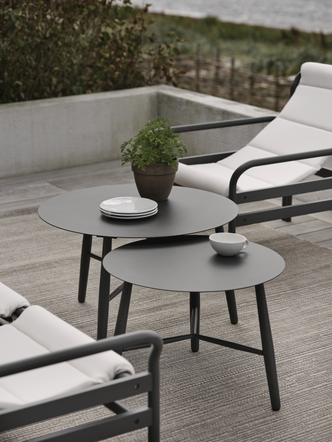 Brafab Vannes soffbord Svart 75 cm