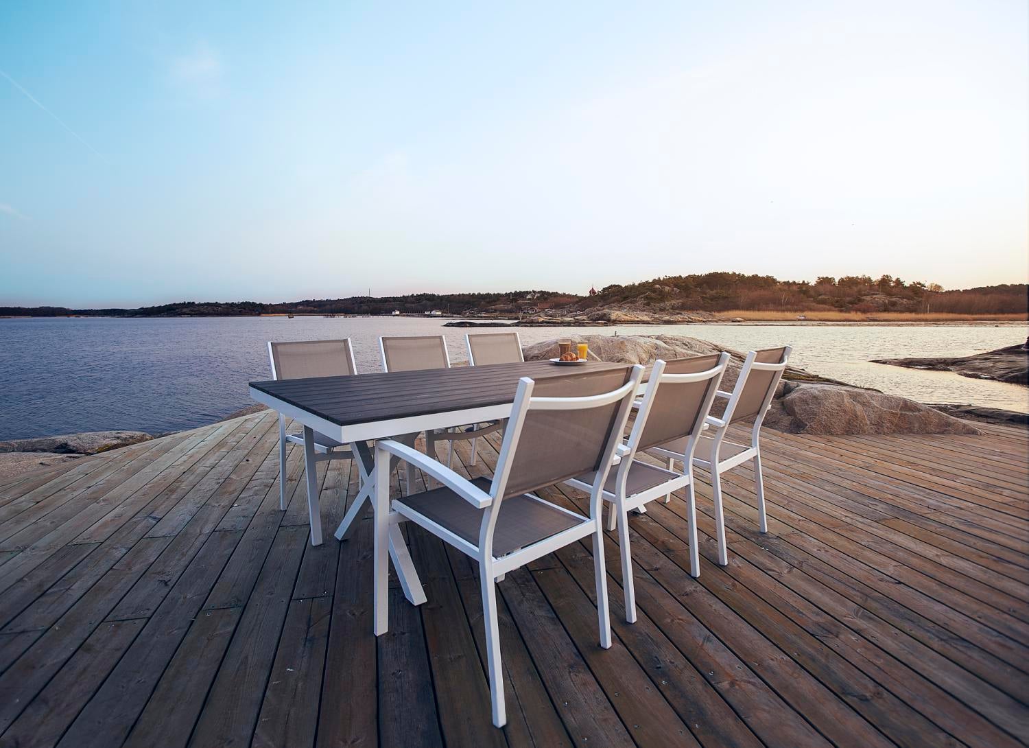 Brafab Leone karmstol Vit/grå