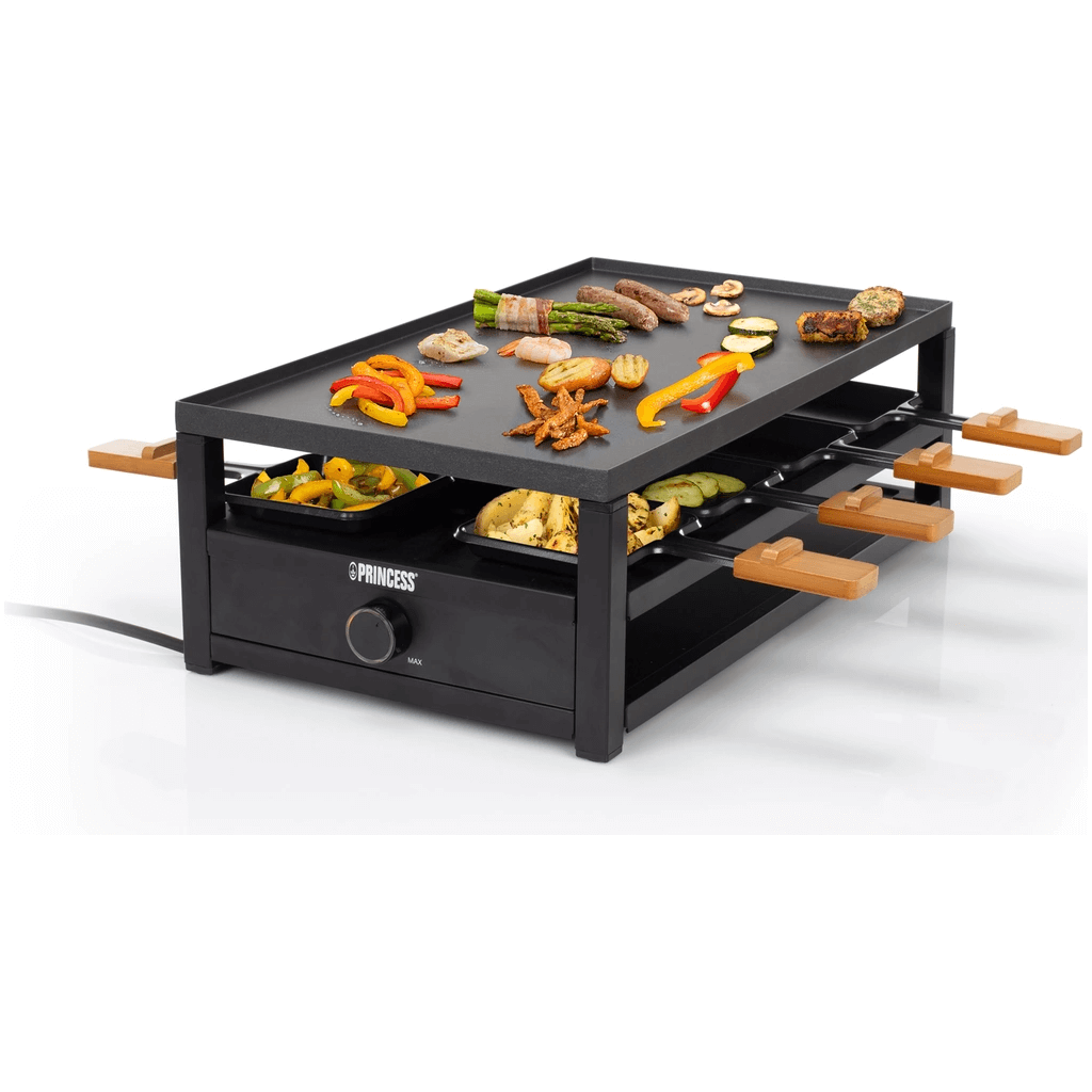 Princess Raclette 162655 Black Steel för 8 personer