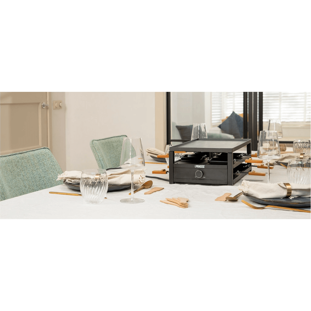 Princess Raclette 162655 Black Steel för 8 personer