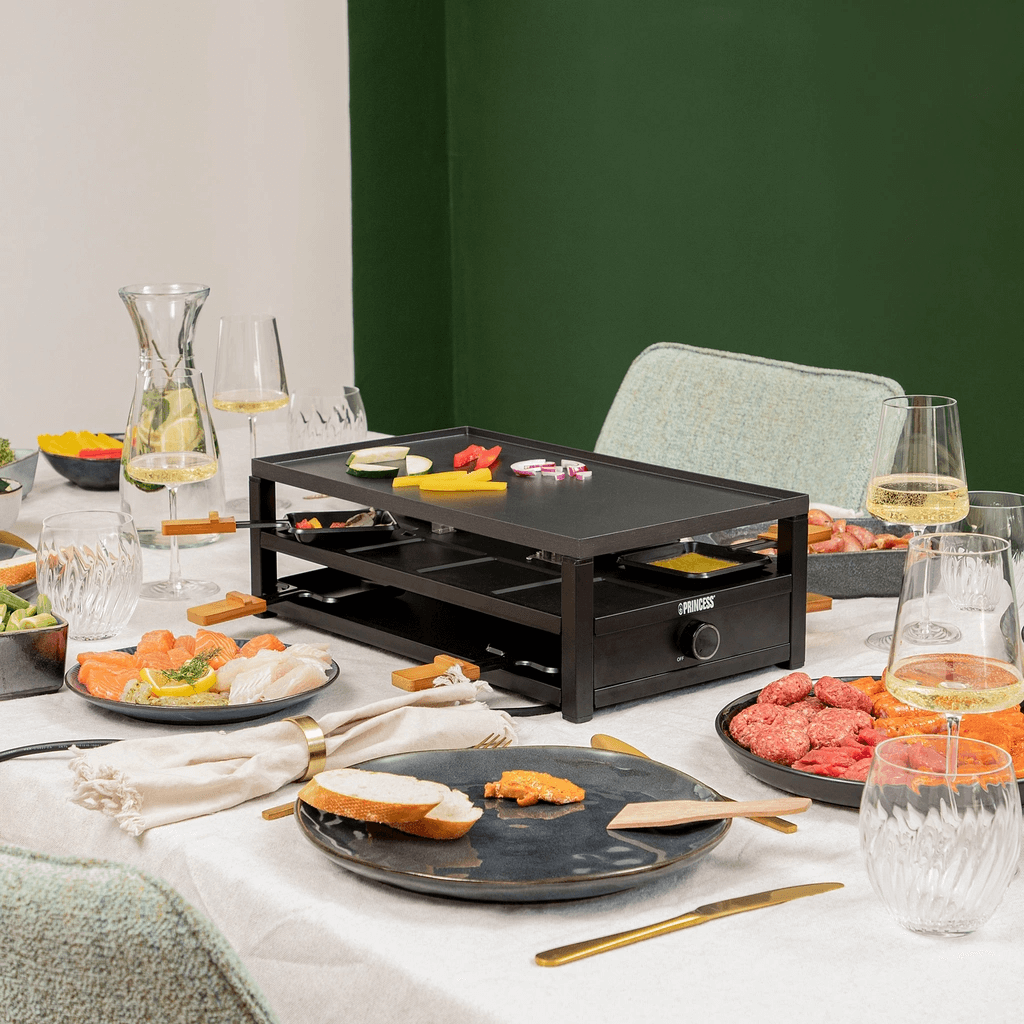 Princess Raclette 162655 Black Steel för 8 personer