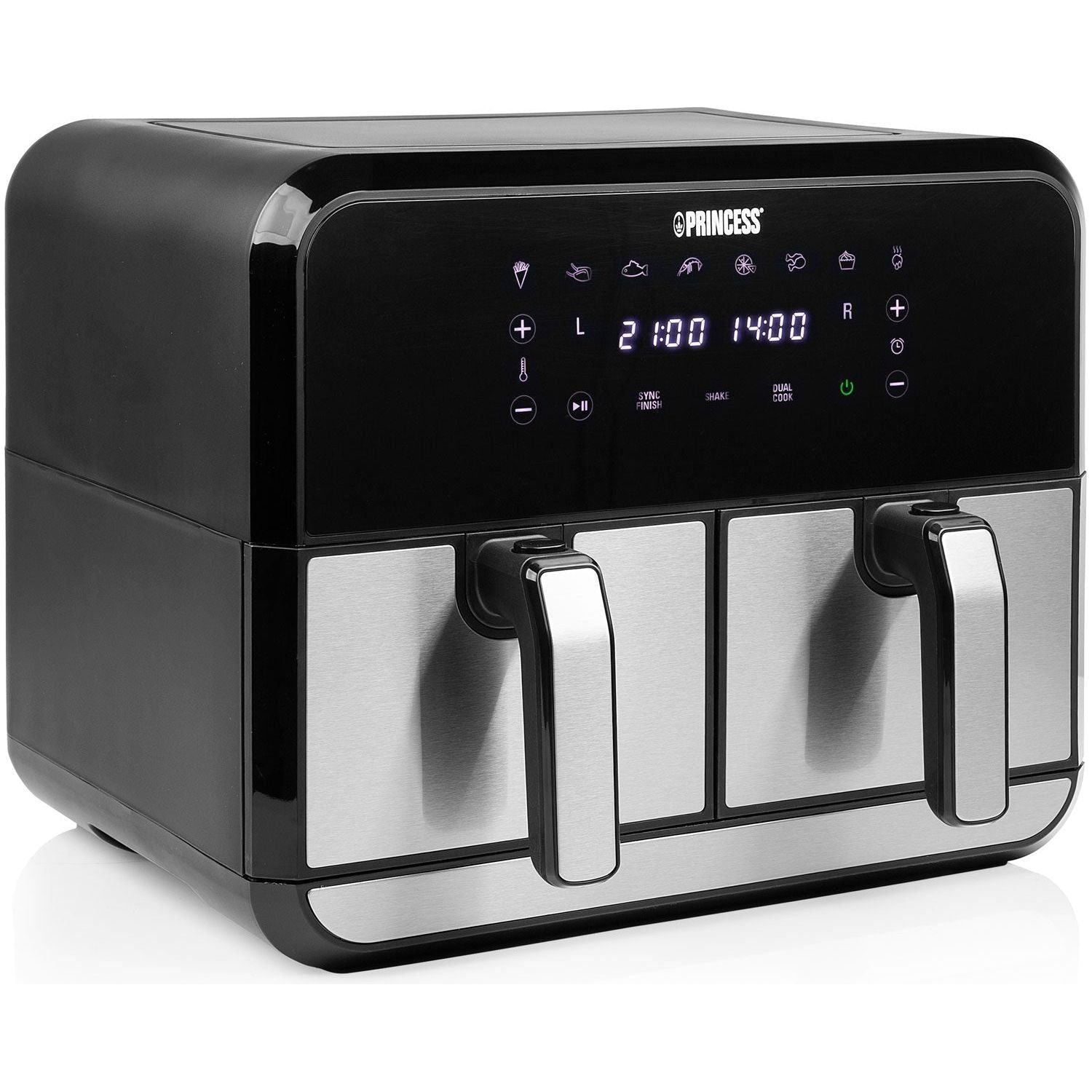 Princess Airfryer Dubbel 2X4l 2400W 1802074 Digital