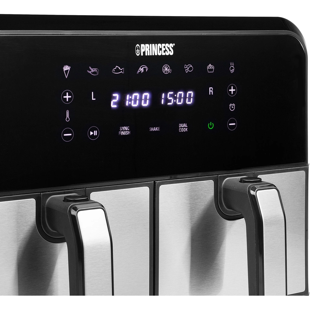 Princess Airfryer Dubbel 2X4l 2400W 1802074 Digital