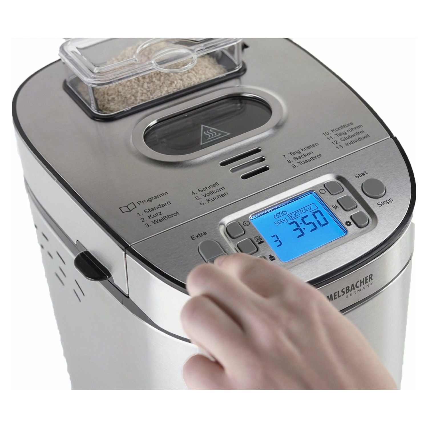 Rommelsbacher Bakmaskin BA 550 13 Bakprogram Gluten Free