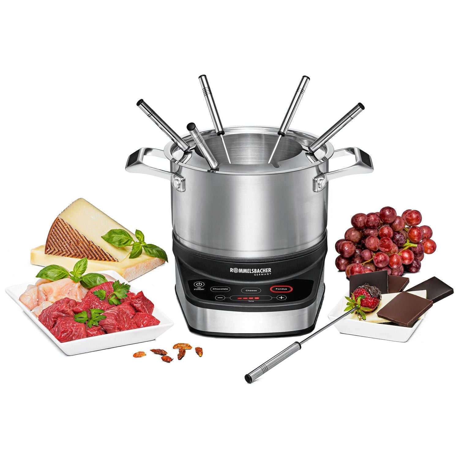 Rommelsbacher Elektrisk fondue F 1200 2,5l 1200W Touchkontroll