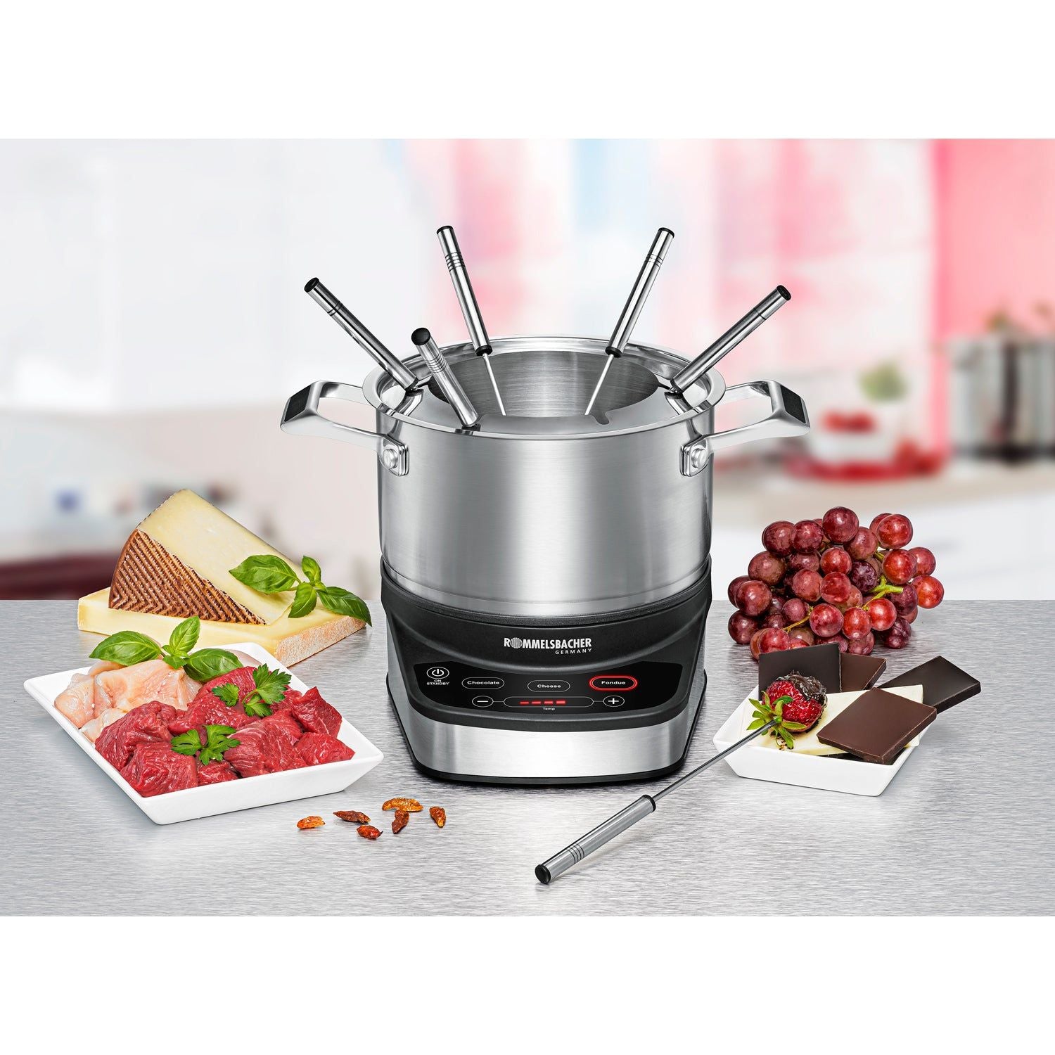 Rommelsbacher Elektrisk fondue F 1200 2,5l 1200W Touchkontroll