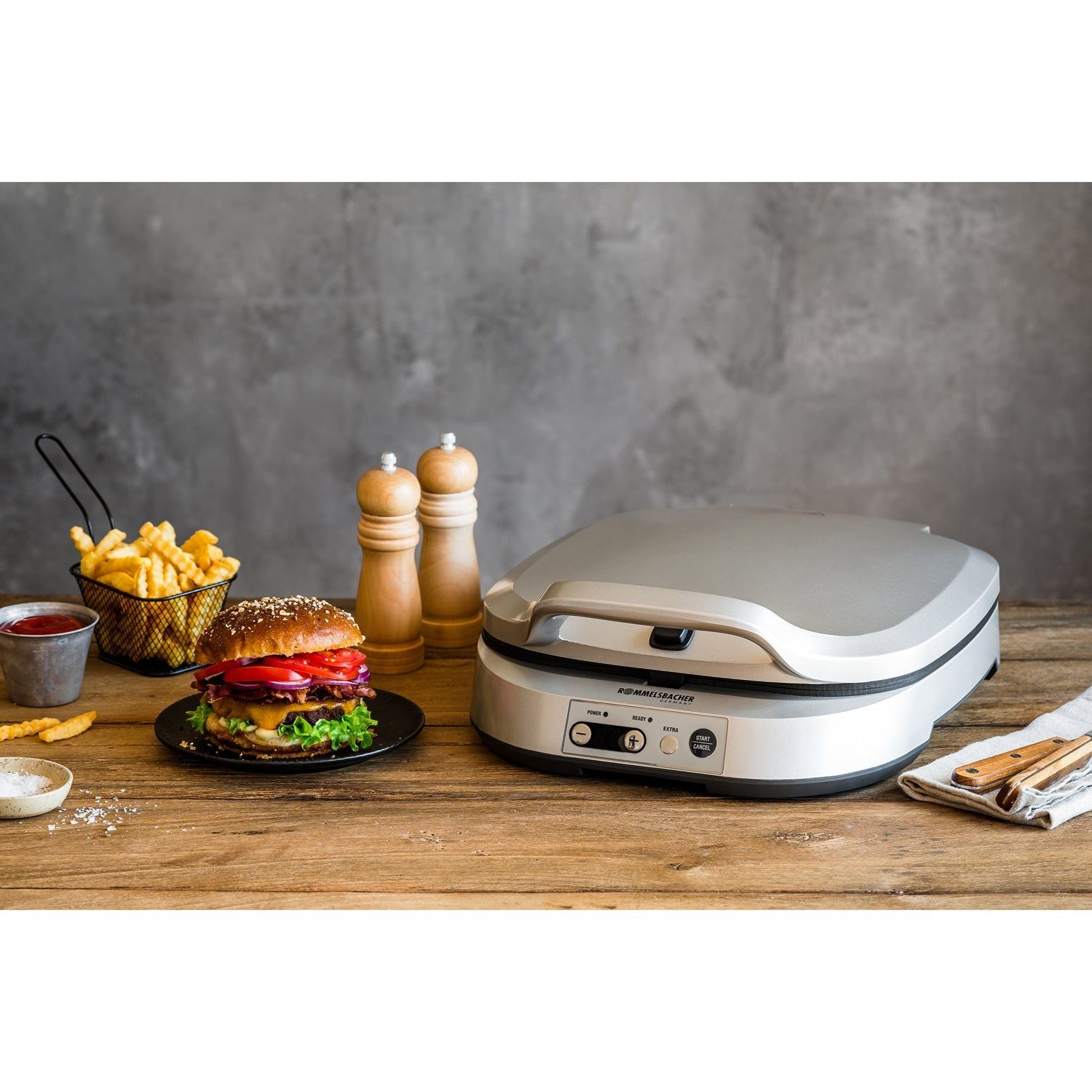 Rommelsbacher Pannkaksjärn PC 1800 4st baktråg 1800W 3,5kg