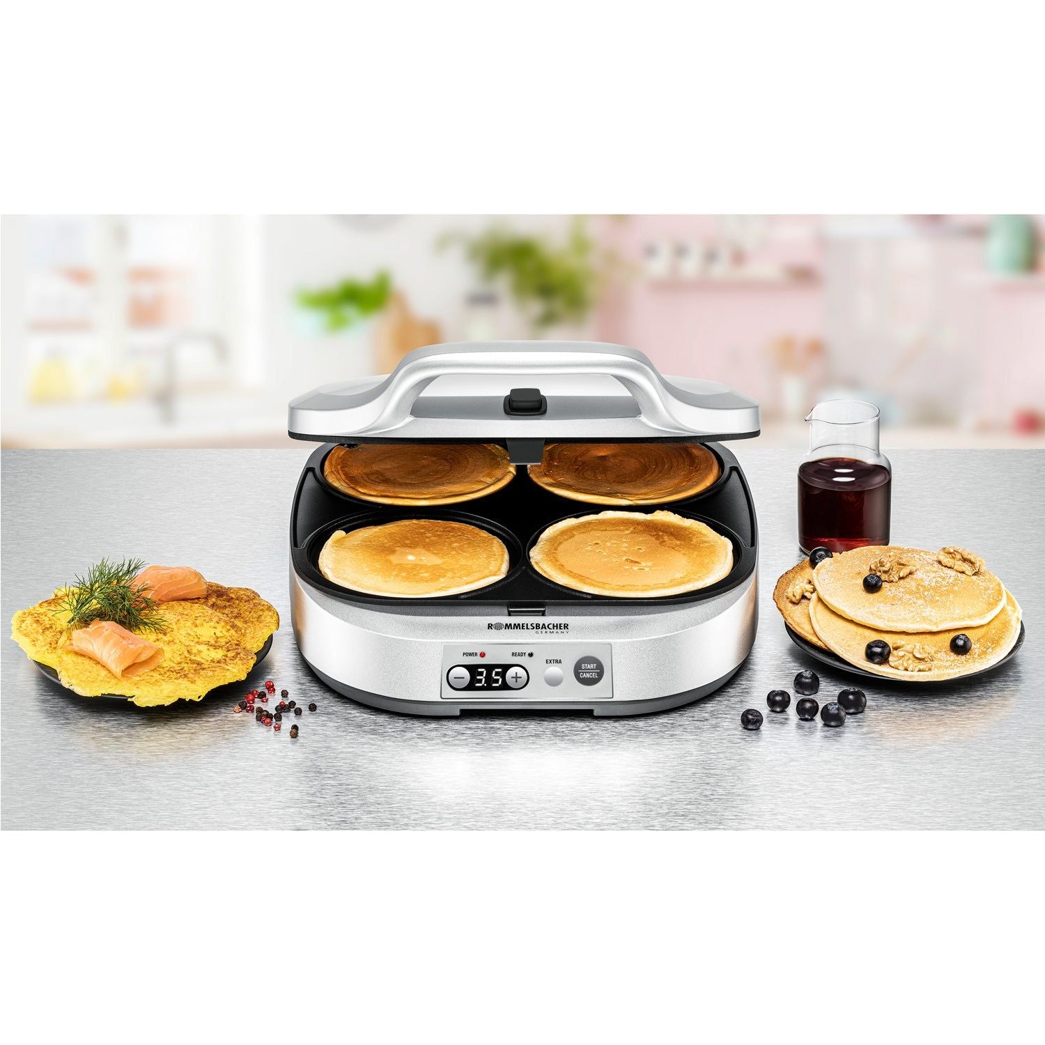 Rommelsbacher Pannkaksjärn PC 1800 4st baktråg 1800W 3,5kg