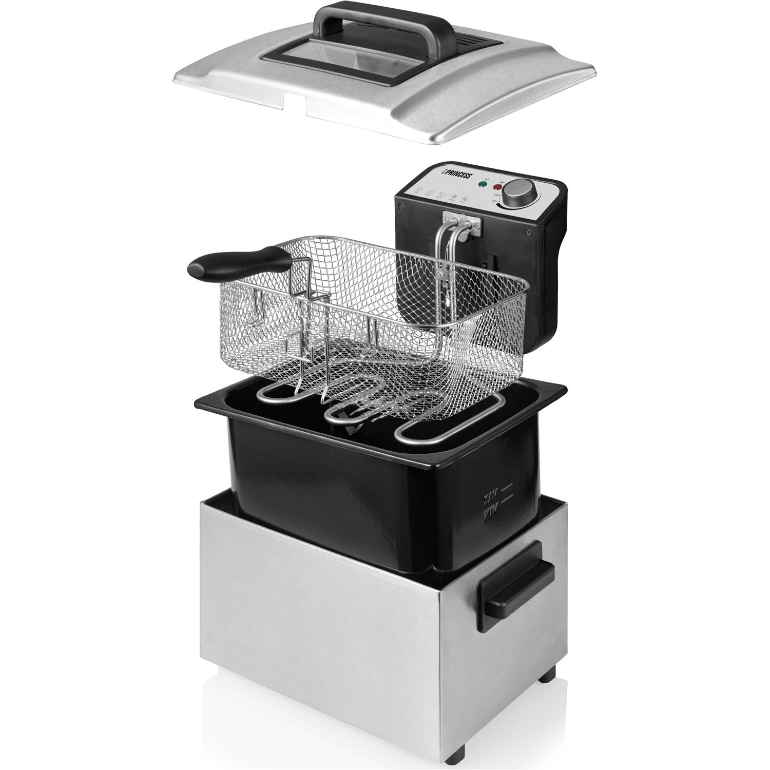 Princess Fritös 5l Maxi 184090 3270W Rostfritt stål Emaljerad balja