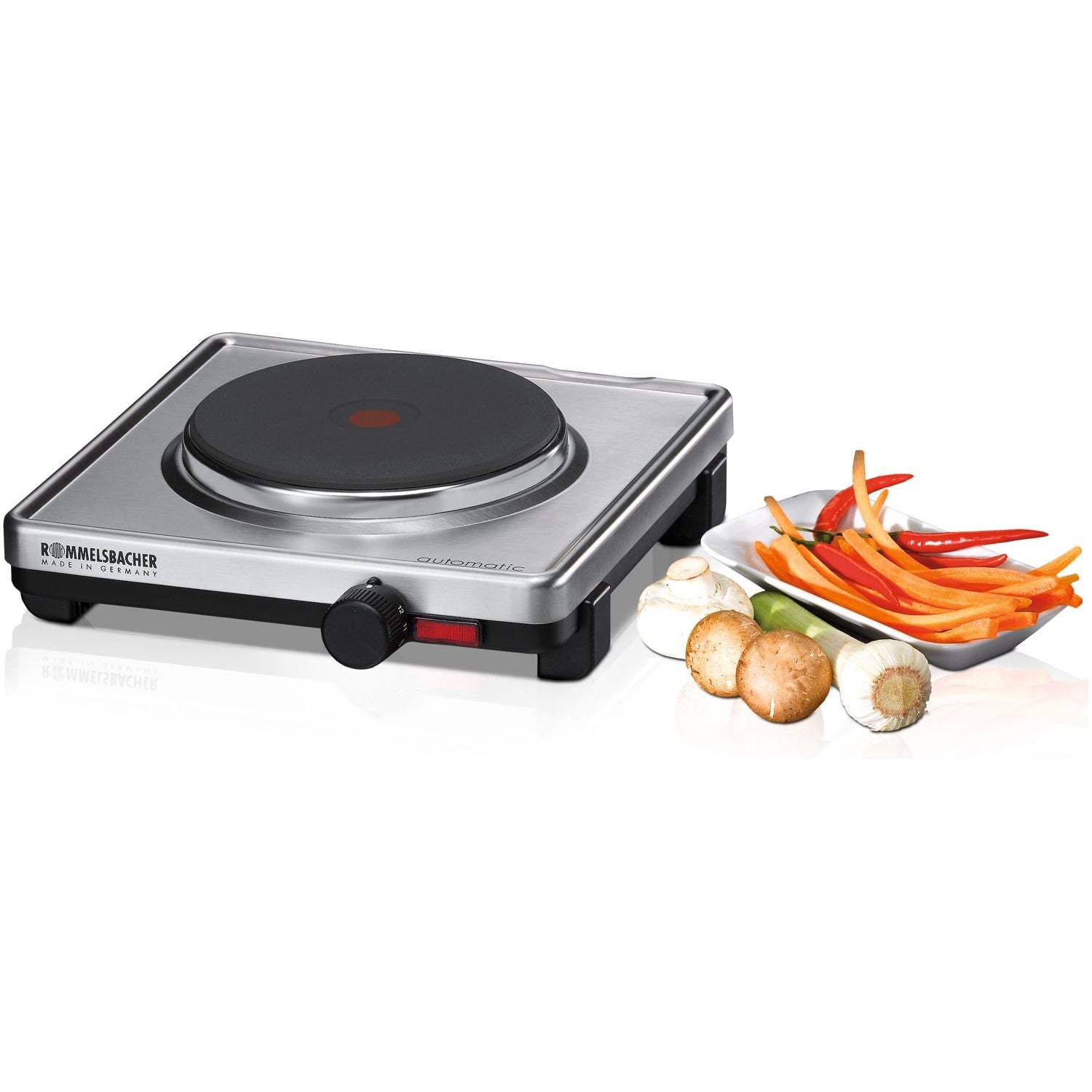 Rommelsbacher Kokplatta AK 1599/E Enkel Rostfri 15cm Made in Germany