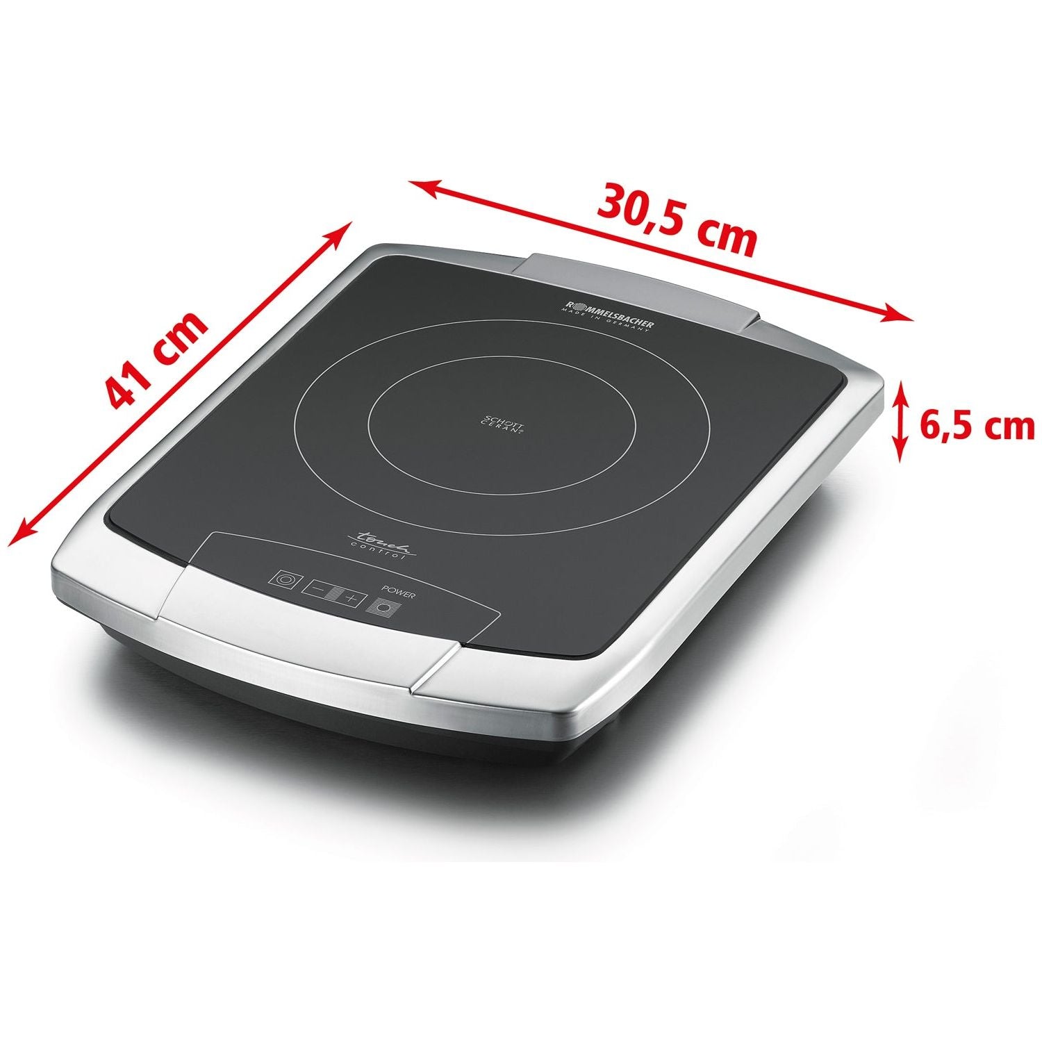 Rommelsbacher Kokplatta Highlight CT 2203/TC Touch Controll dubbla Zoner