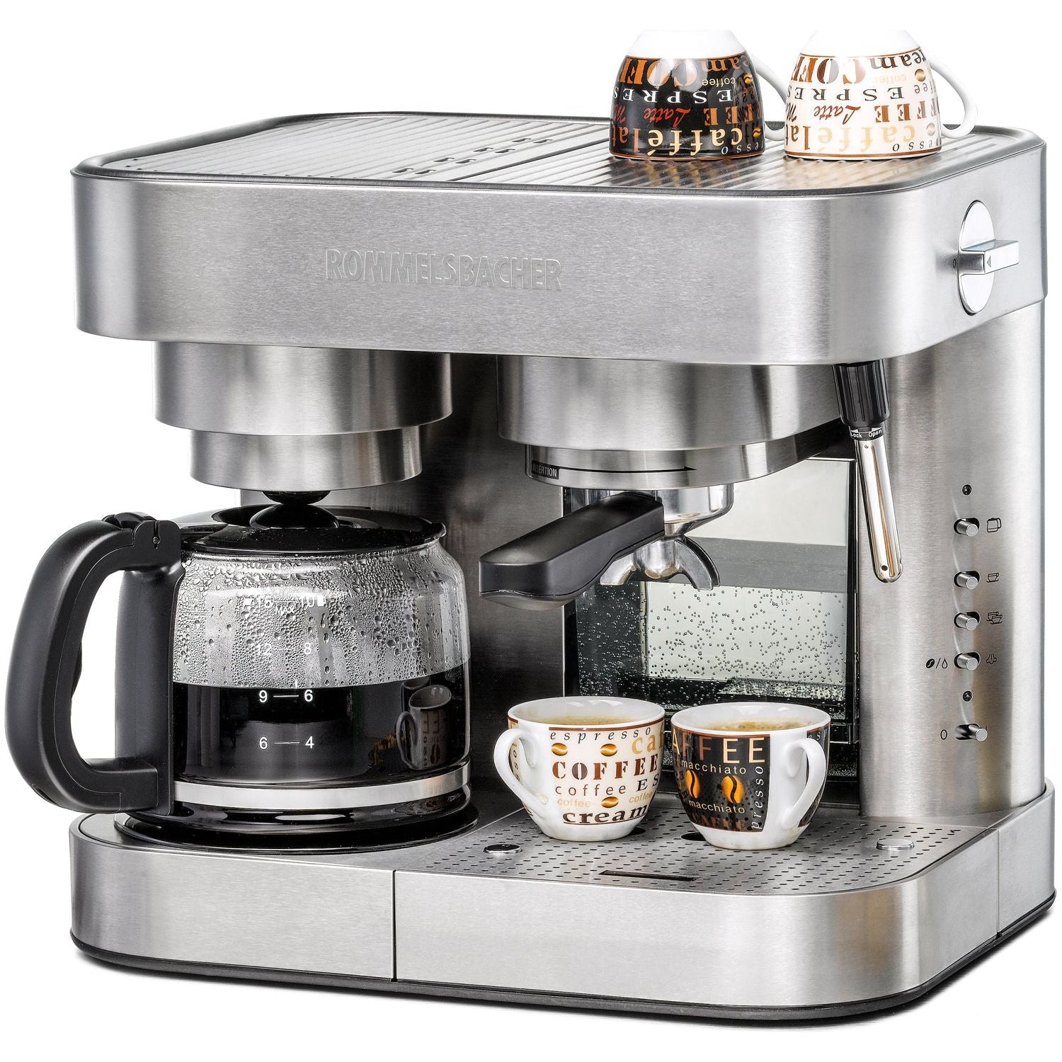 Rommelsbacher Kaffe & Espressobryggare EKS 3010 Kombibryggare Rostfritt