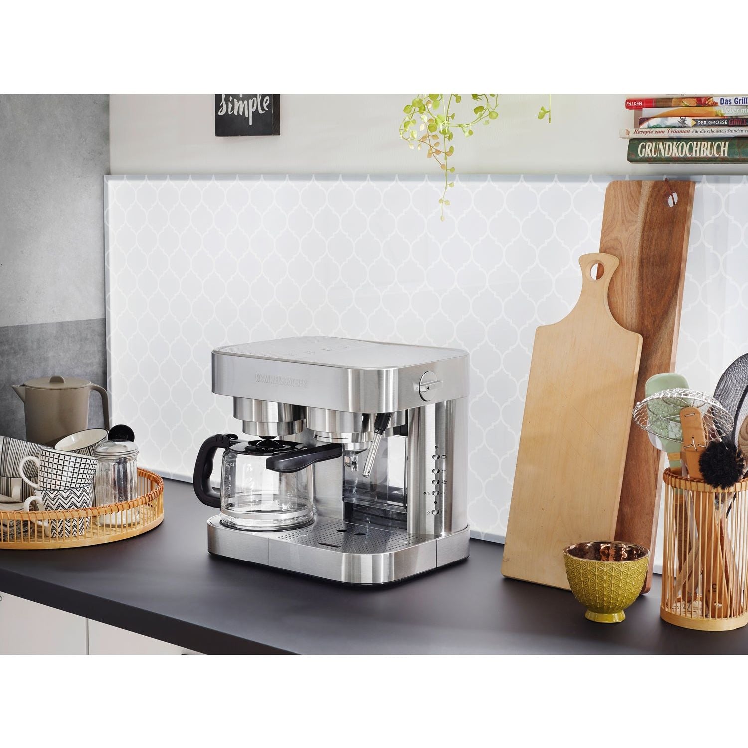Rommelsbacher Kaffe & Espressobryggare EKS 3010 Kombibryggare Rostfritt