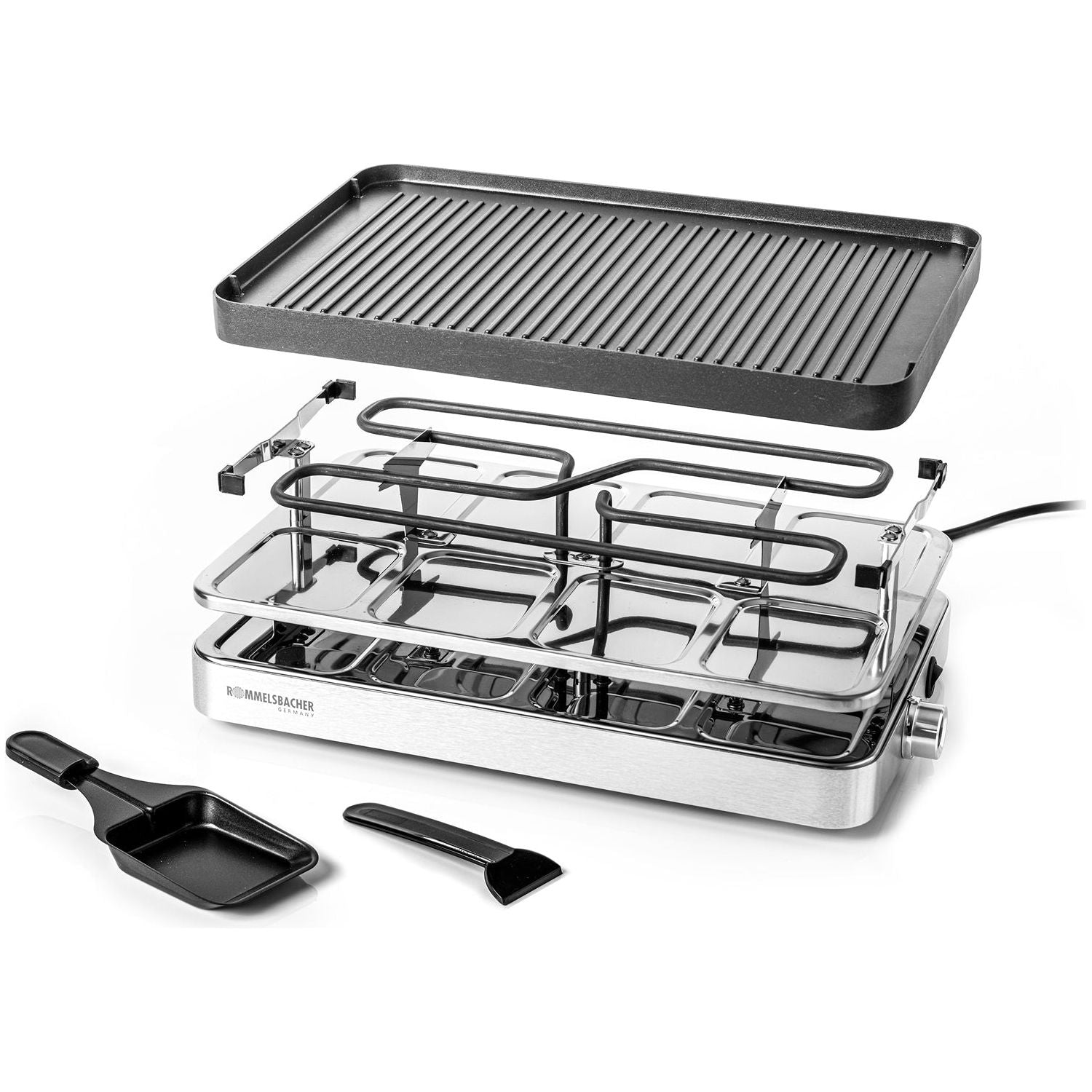 Rommelsbacher Raclettegrill RC 1400 37X23cm 8st spatlar xxl kabel