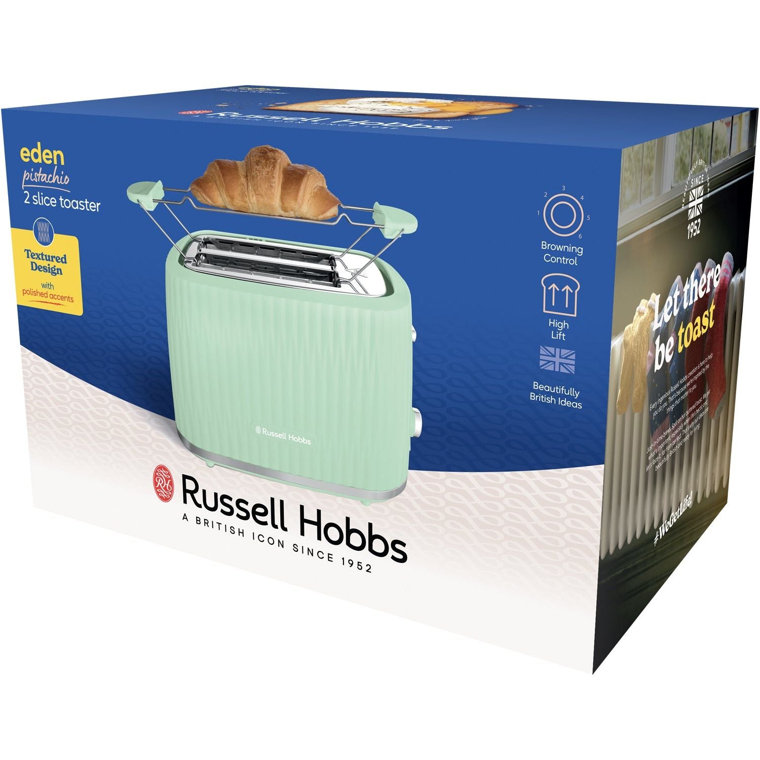 Russell Hobbs Brödrost 27374-56 Eden 2S Toaster Pistachio