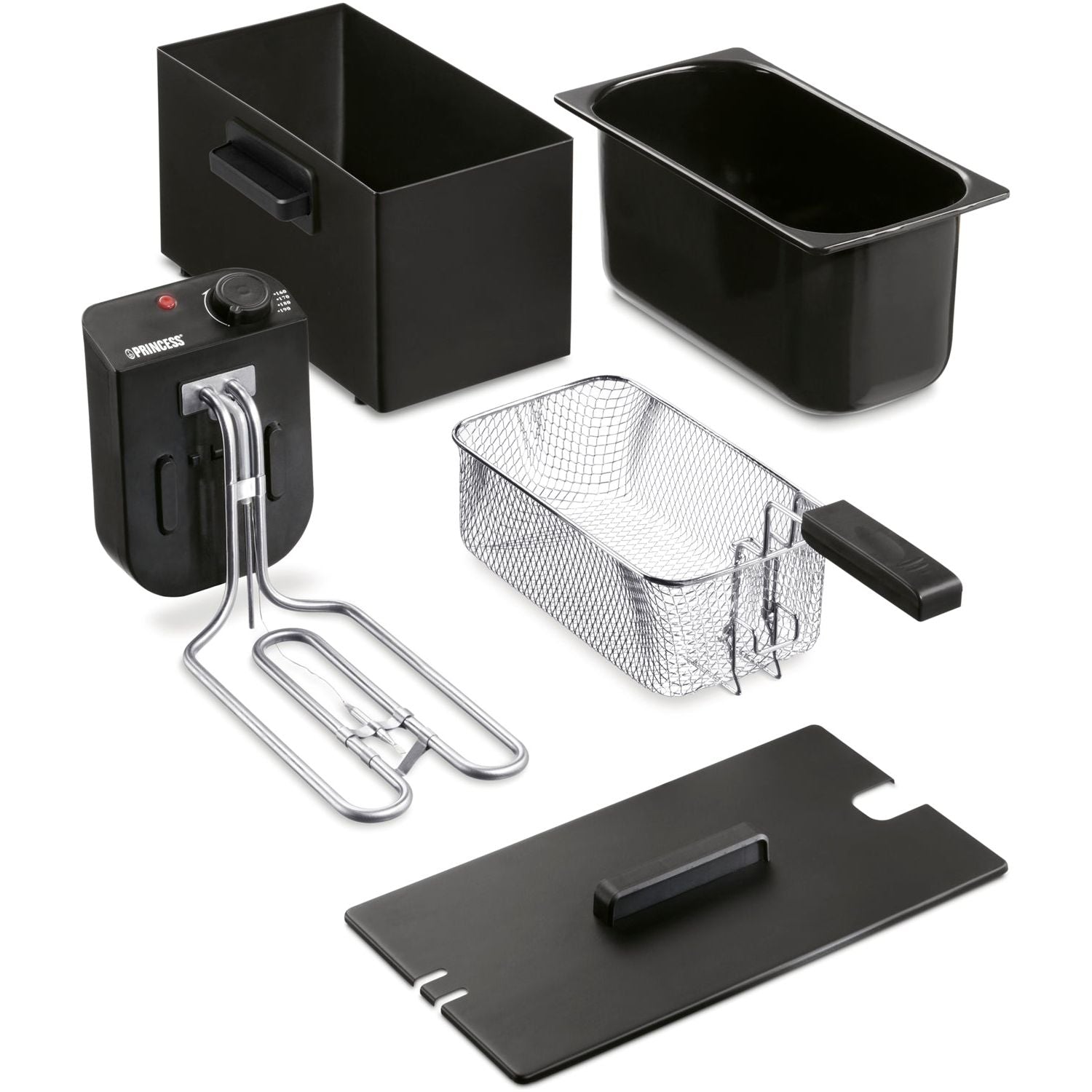 Princess Fritös 3l 182727 Rostfritt stål. Svart