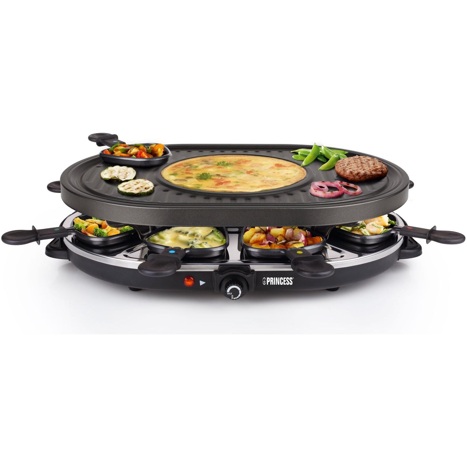 Princess Raclette 8 Oval Grill Party 162700 43X30cm grillplatta