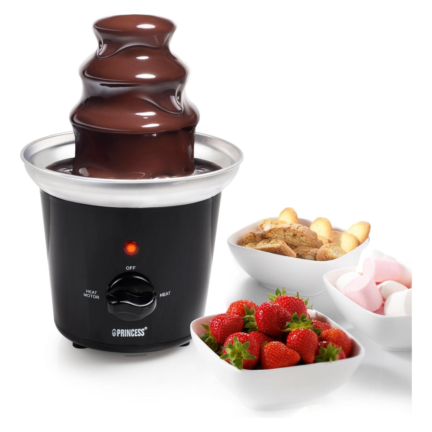 Princess Chokladfontän 292994 svart rostfri skål med snabb uppvärmning