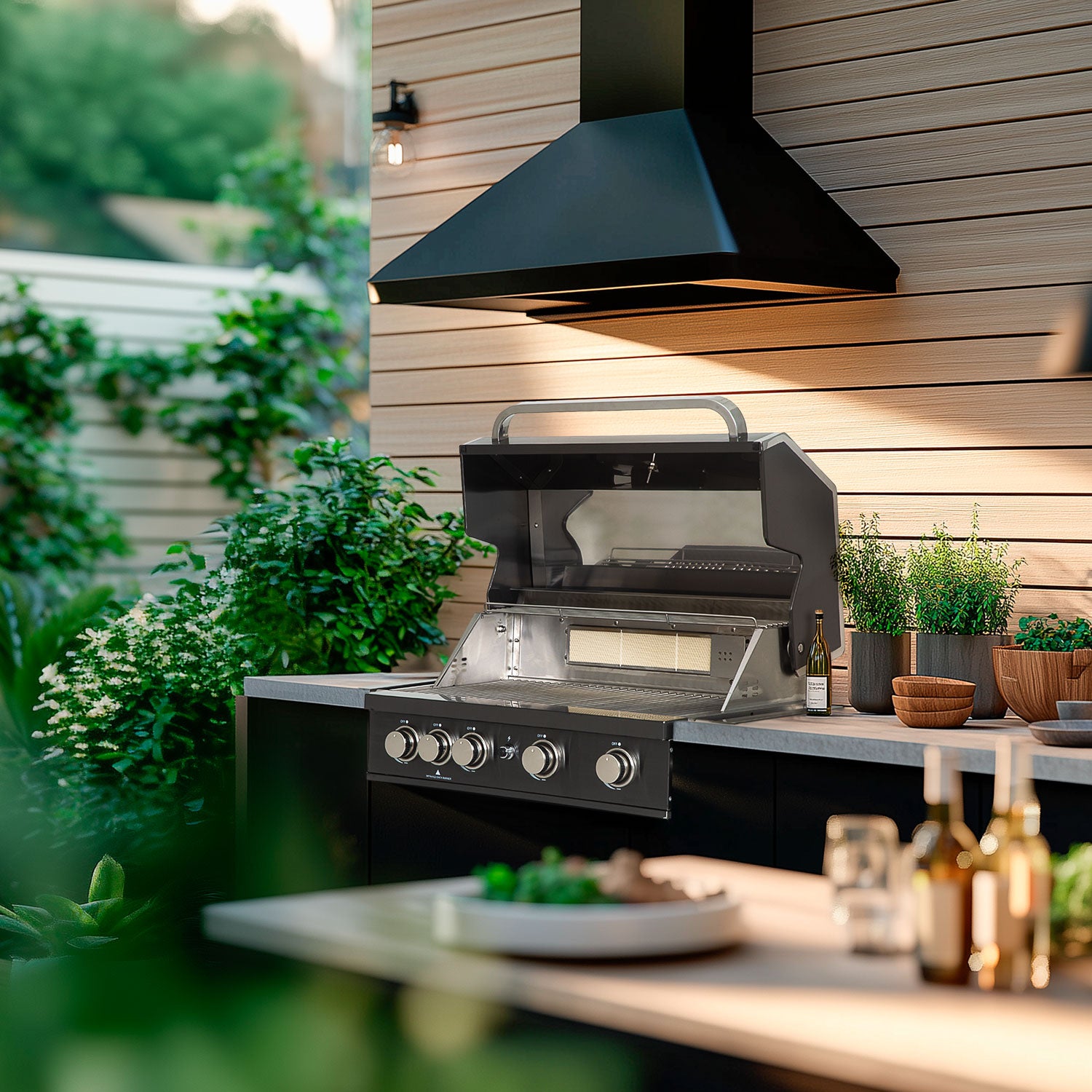 Mustang Gasolgrill Black Pearl 4 built-in