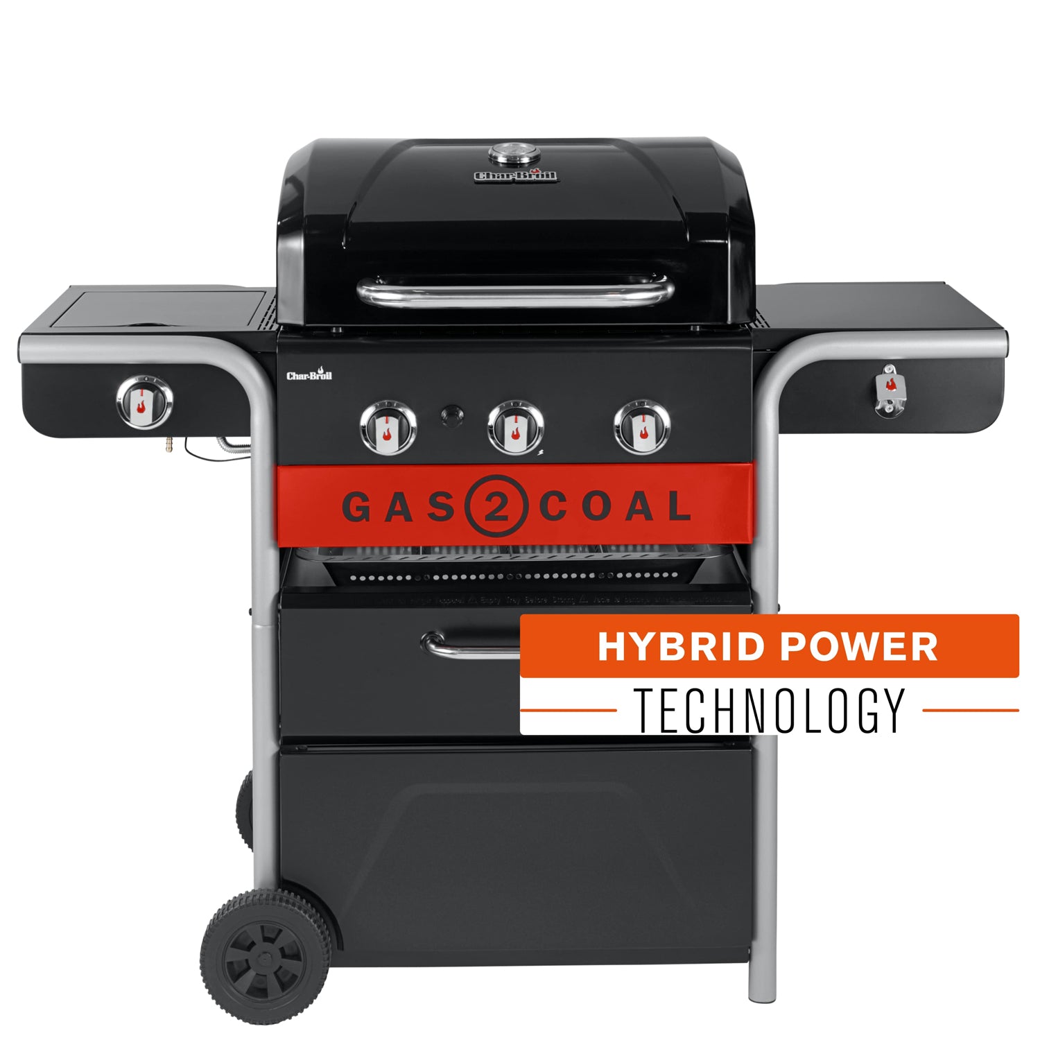Char-Broil Hybridgrill Gas2Coal 2.0 3+1 Brännare 140925